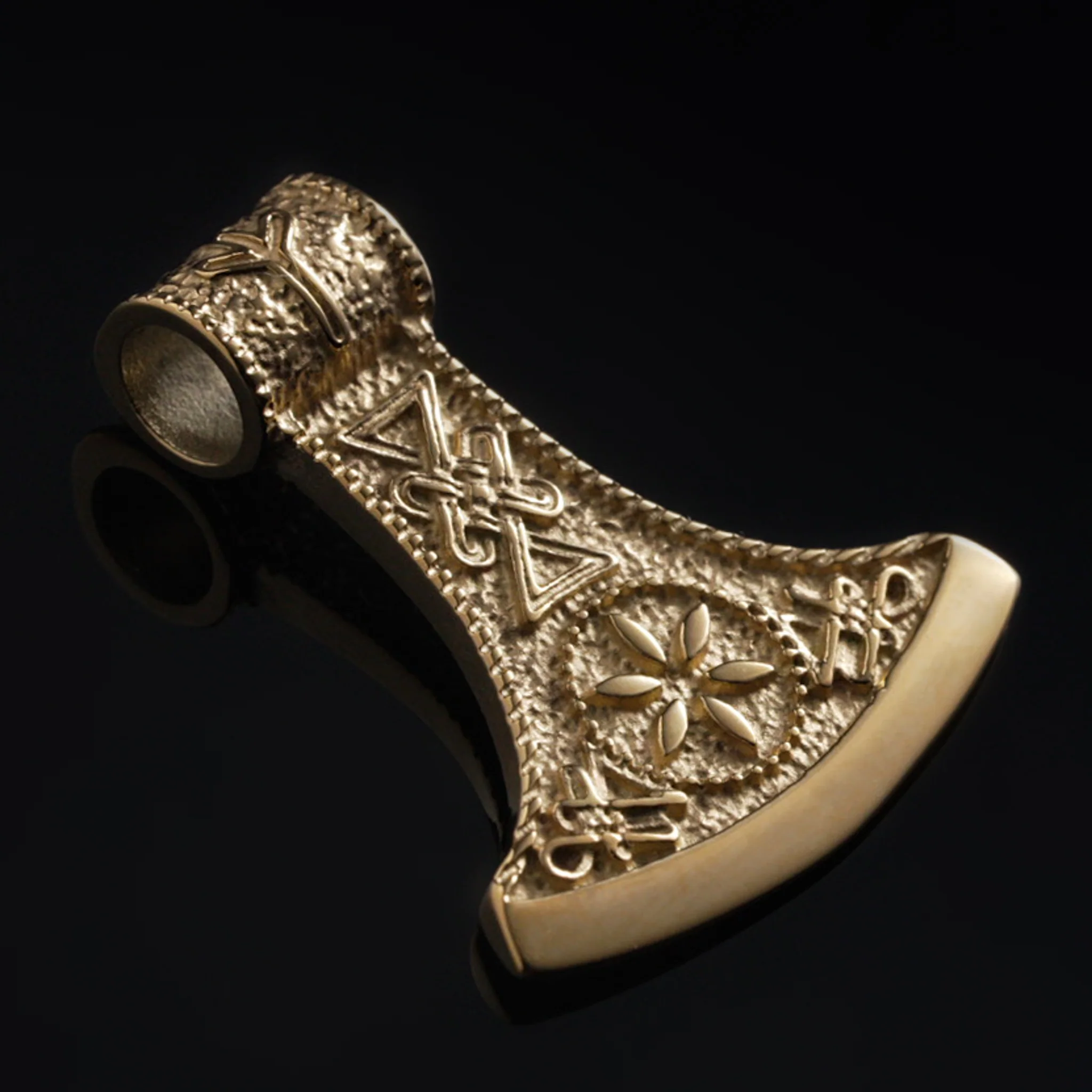 Axe Pendant, Gold Plated - Image 4