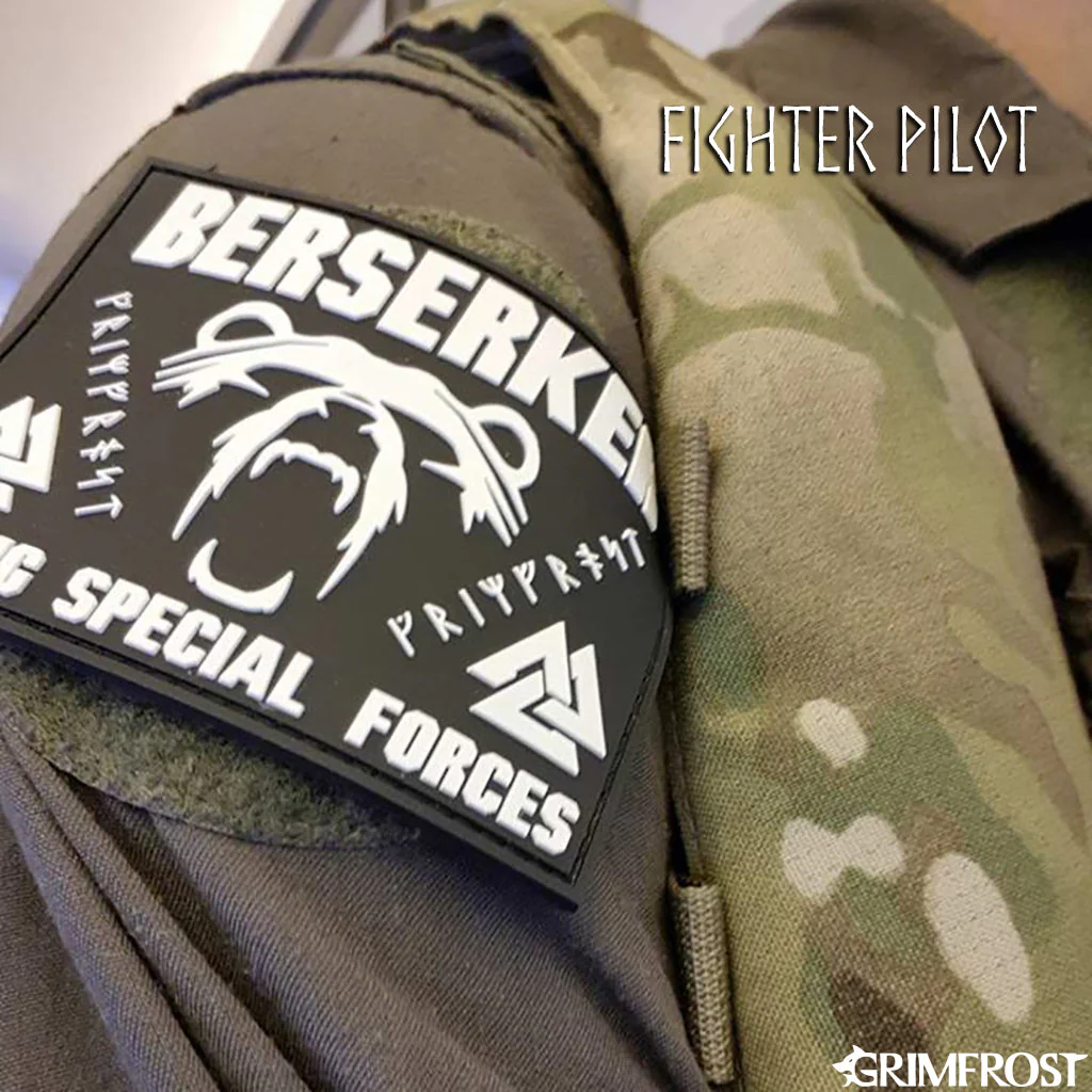 Berserker Morale Patch, PVC Velcro, Black - Image 4