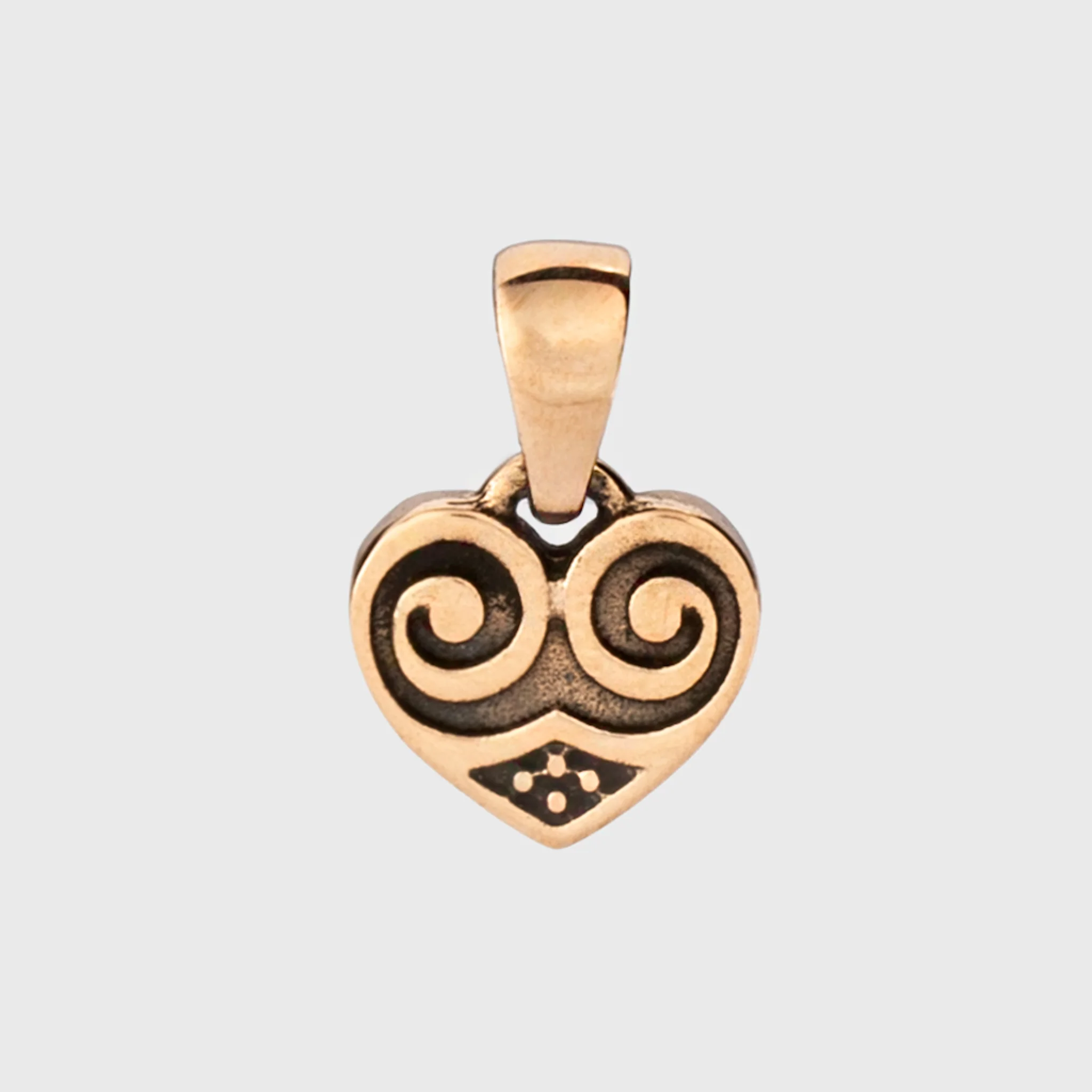 Birka Heart Pendant, Bronze - Image 2