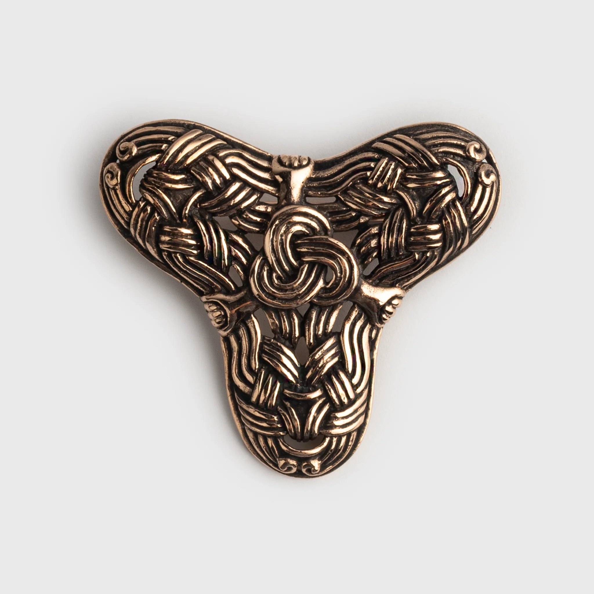 Birka Threefoil Brooch, Bronze - Image 2