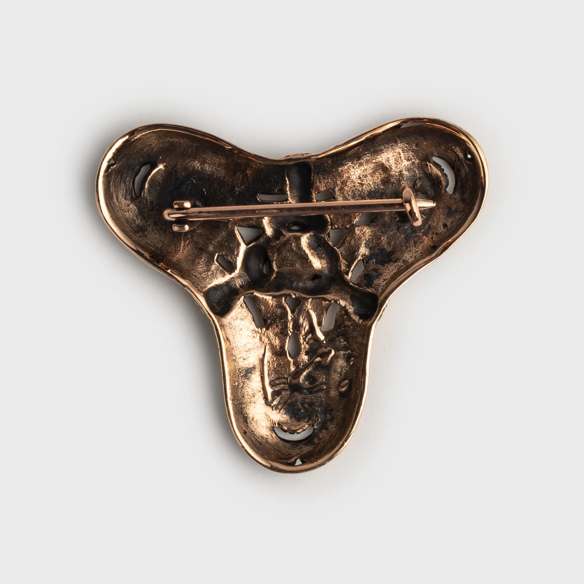 Birka Threefoil Brooch, Bronze - Image 4