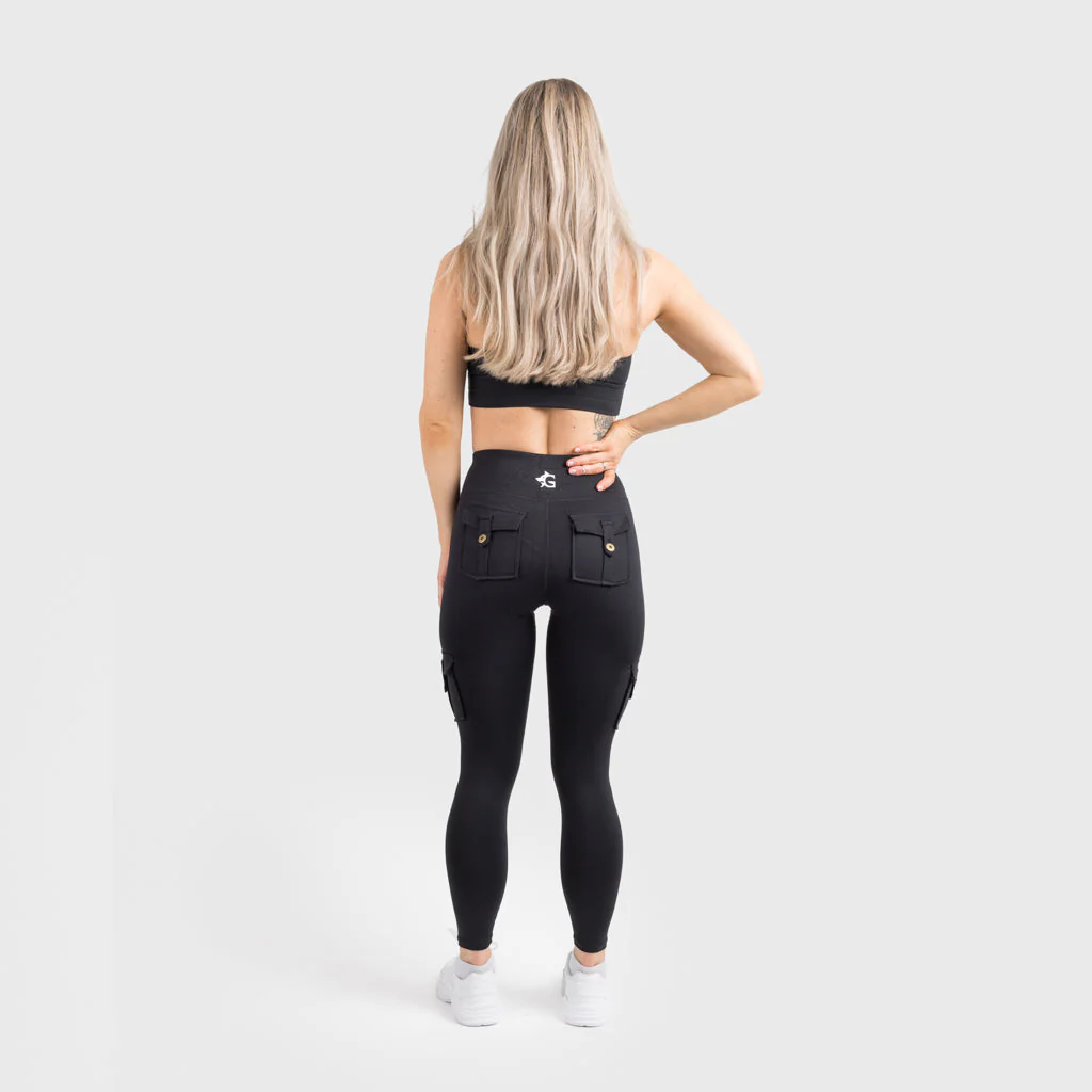 Cargo Leggings, Black - Image 3