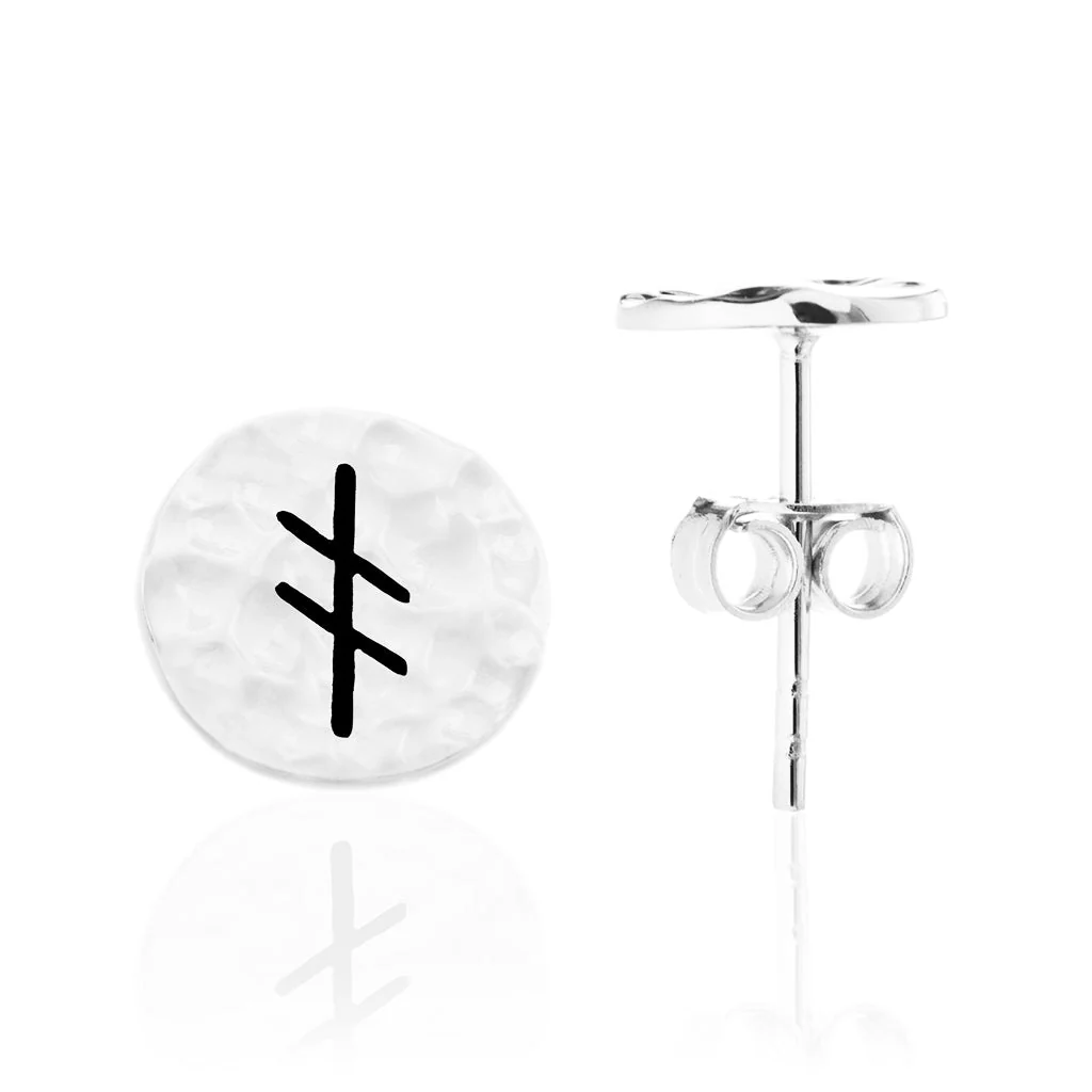 Choose Your Rune Earrings, Silver - Image 4