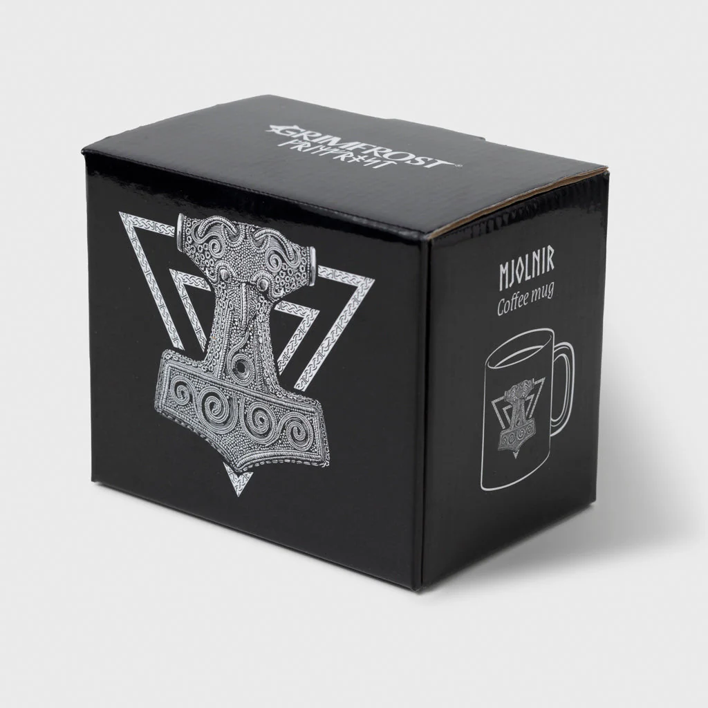 Coffee Mug, Mjolnir, Black - Image 2