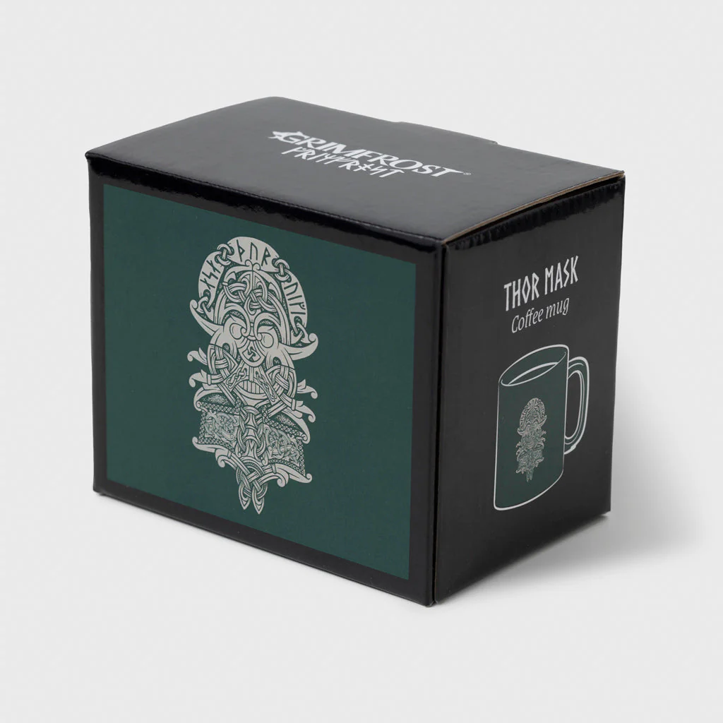 Coffee Mug, Thor Mask, Green - Image 2