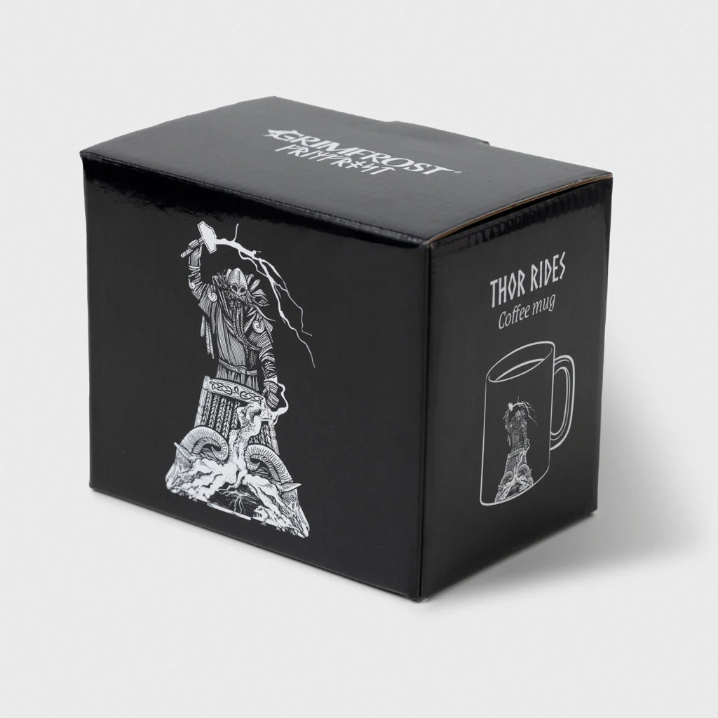 Coffee Mug, Thor Rides, Black - Image 2