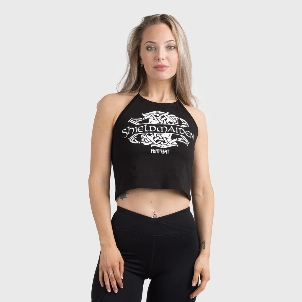 Crop Top, Shieldmaiden, Black - Image 3