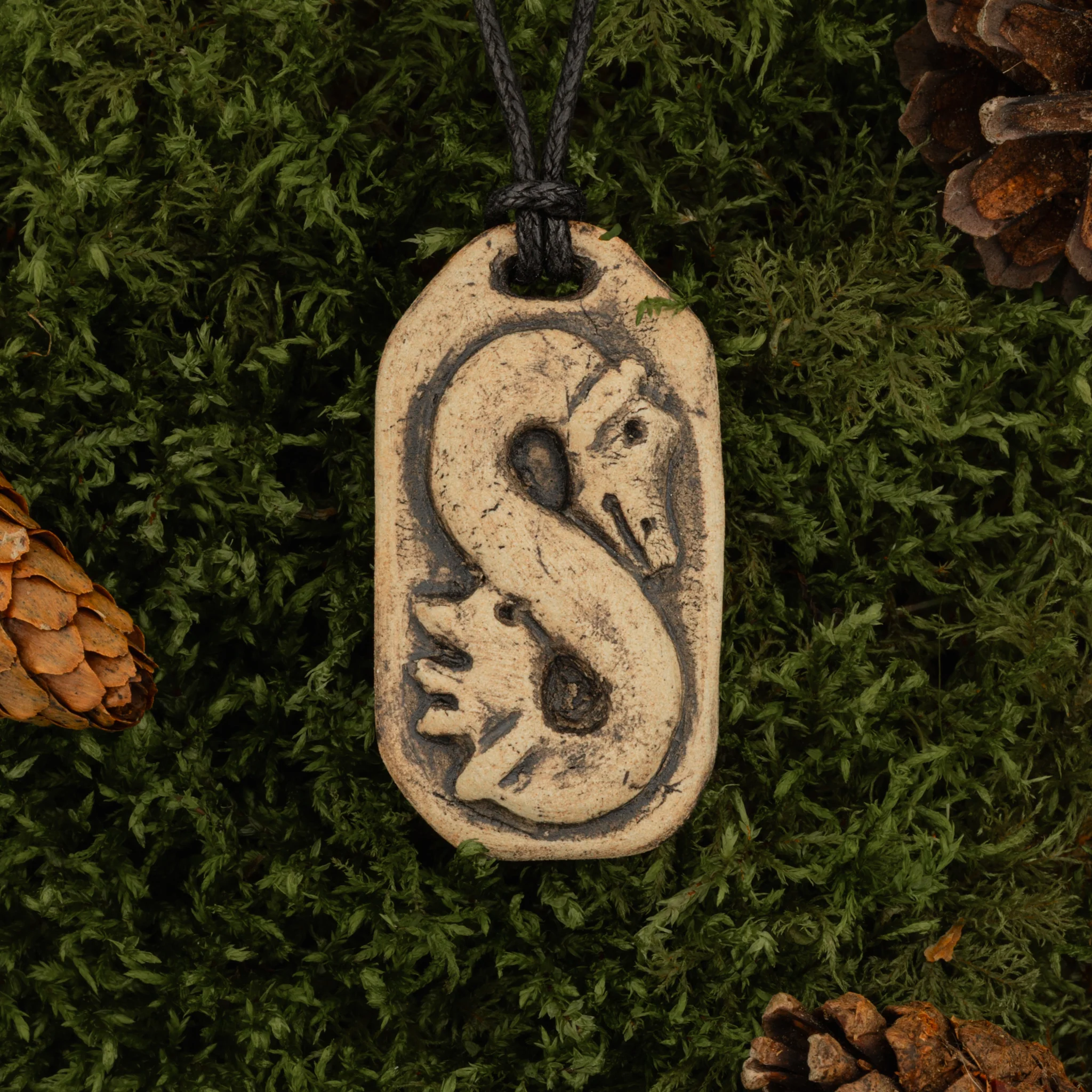 Dragon Loop Ceramic Pendant - Image 5