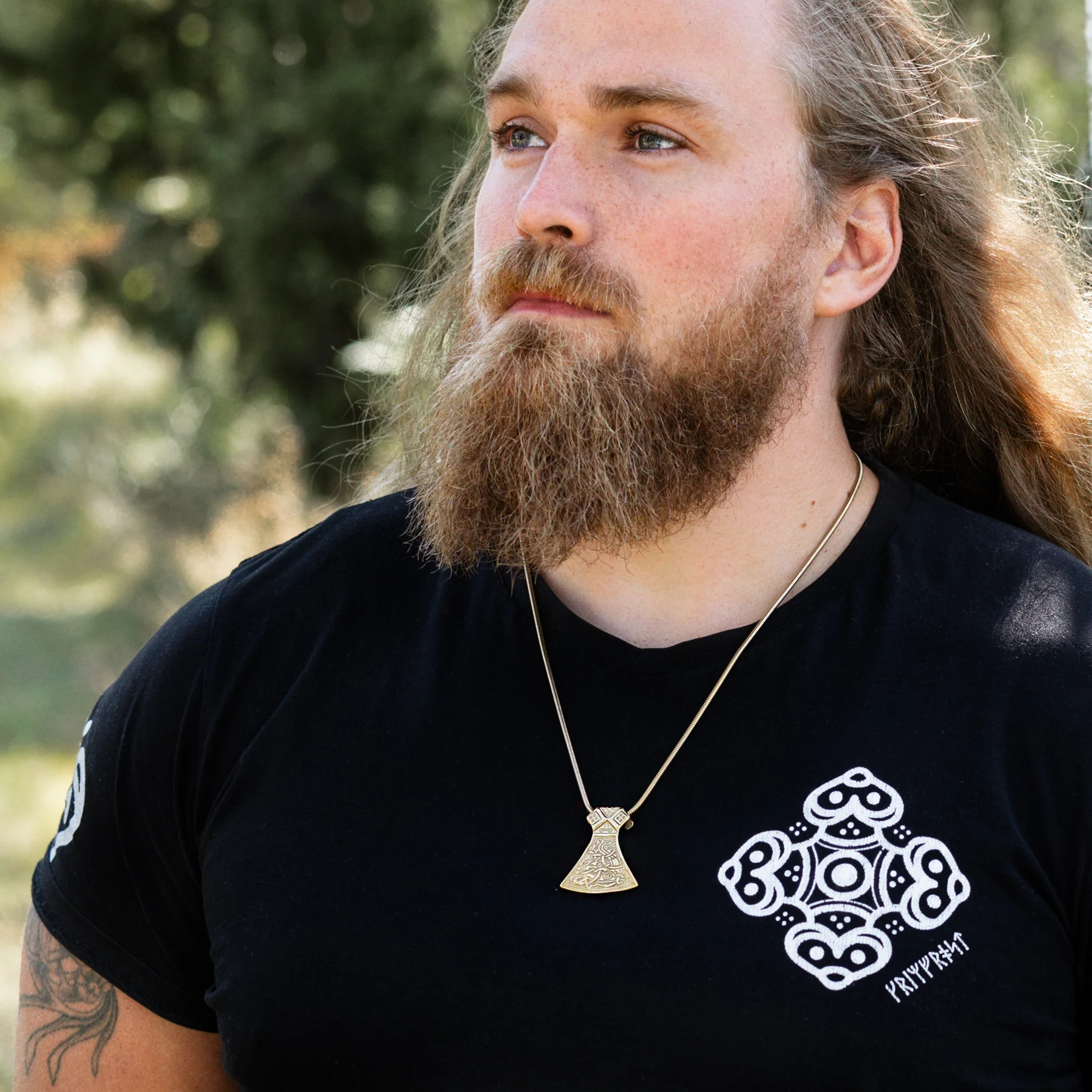 Genja Axe Pendant, Gold Plated - Image 3