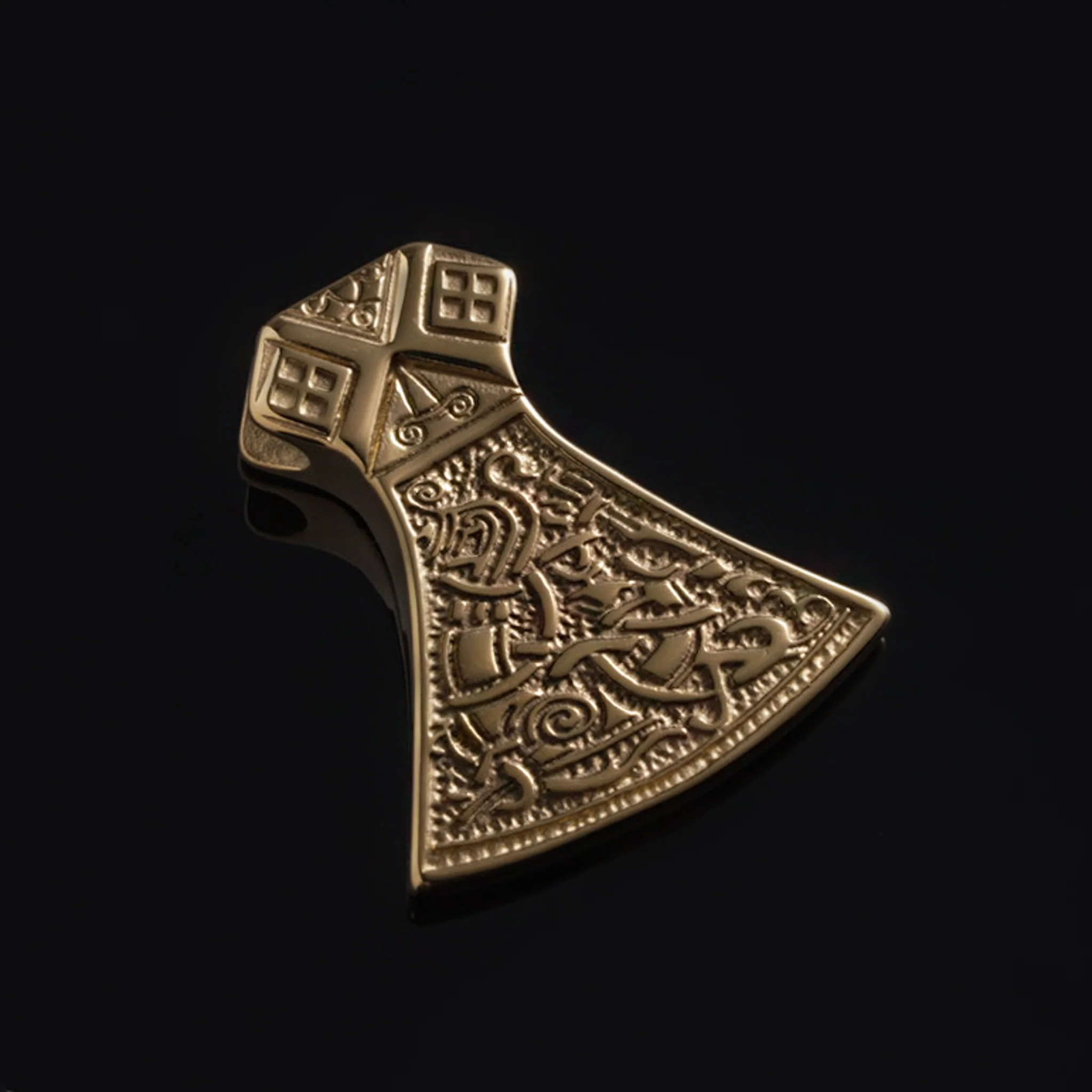 Genja Axe Pendant, Gold Plated - Image 5
