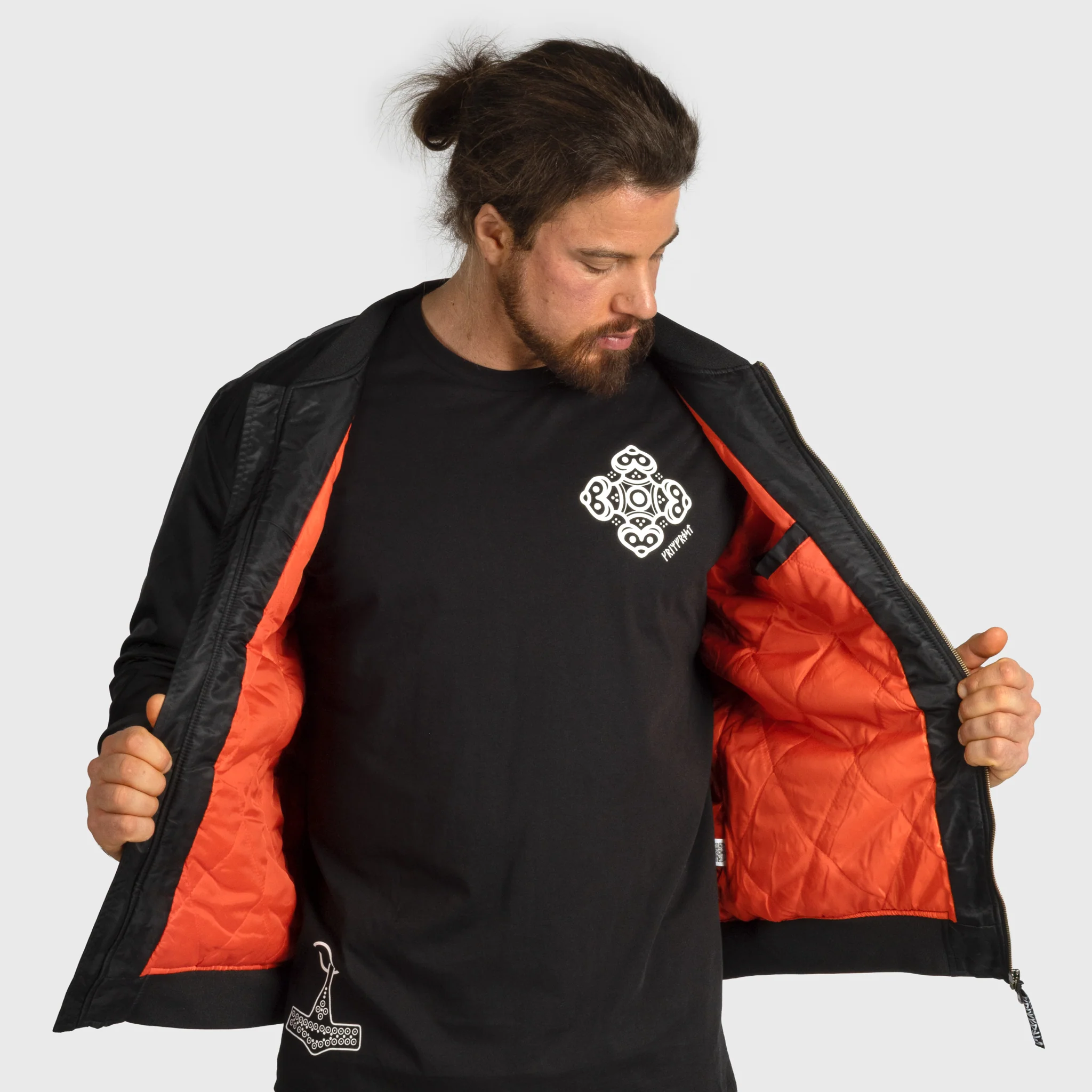 Grimfrost Bomber Jacket, Black - Image 3