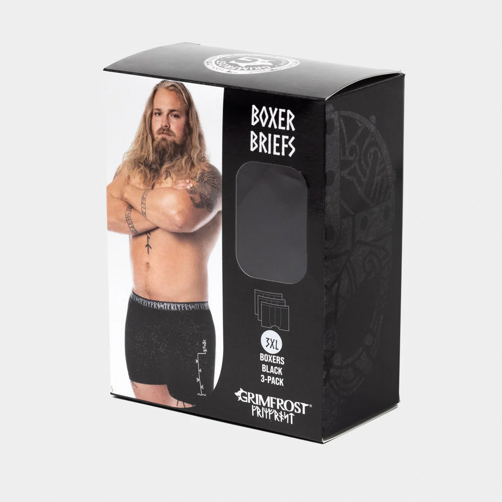 Grimfrost Boxer Briefs, 3 pack, Black - Image 6