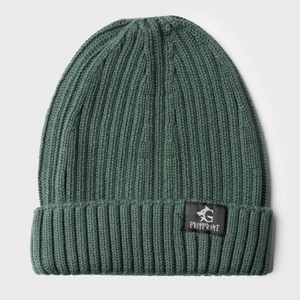 Grimfrost Watch Cap, Green Cotton - Image 3