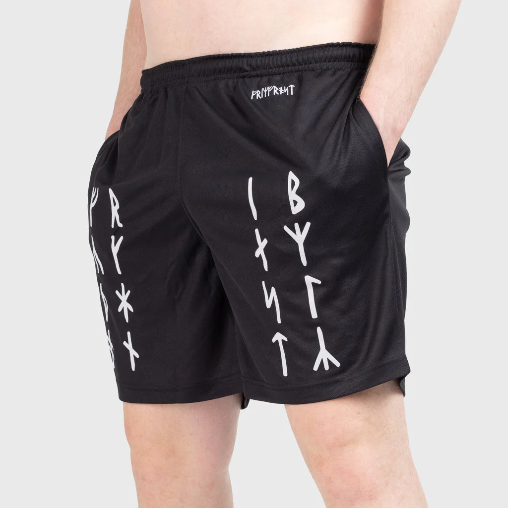 Gym Shorts, Futhark, Black - Image 2
