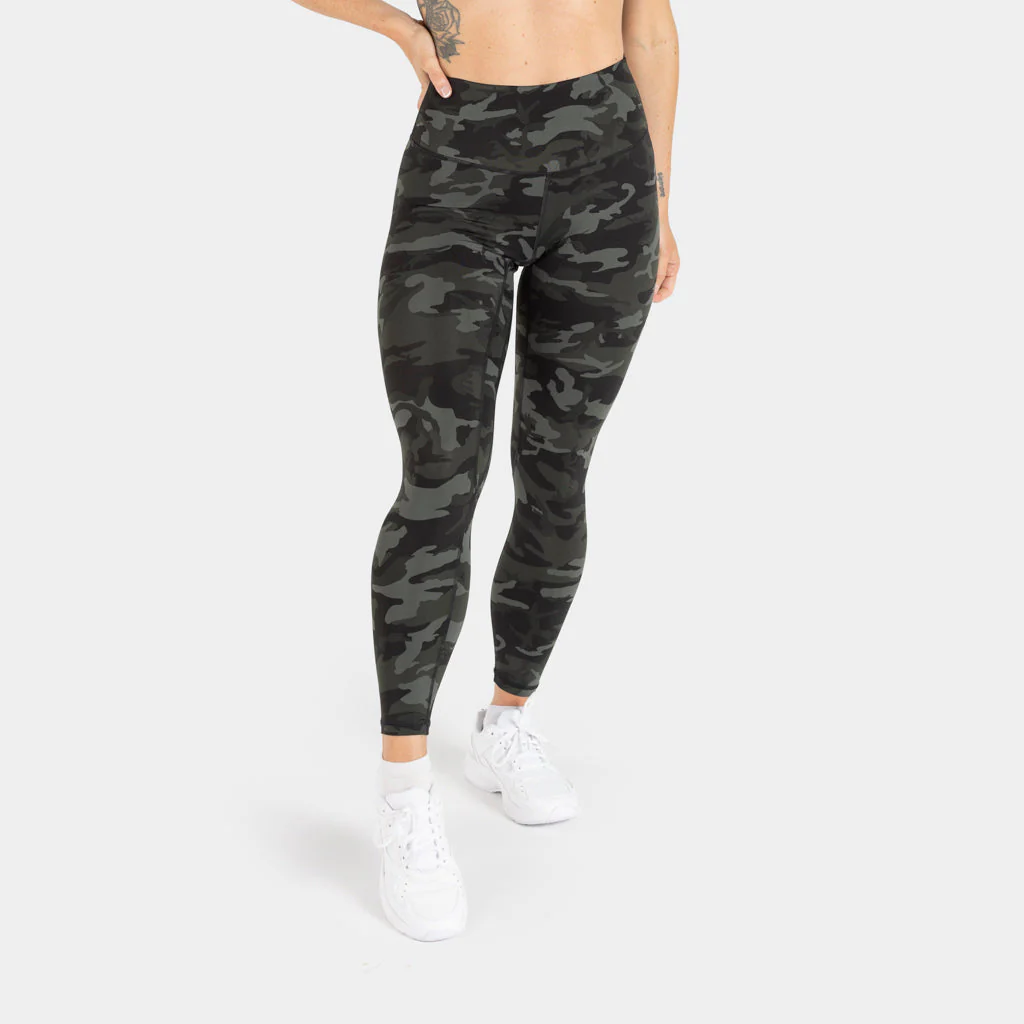 High Waisted Camo Leggings, Jungle - Image 3