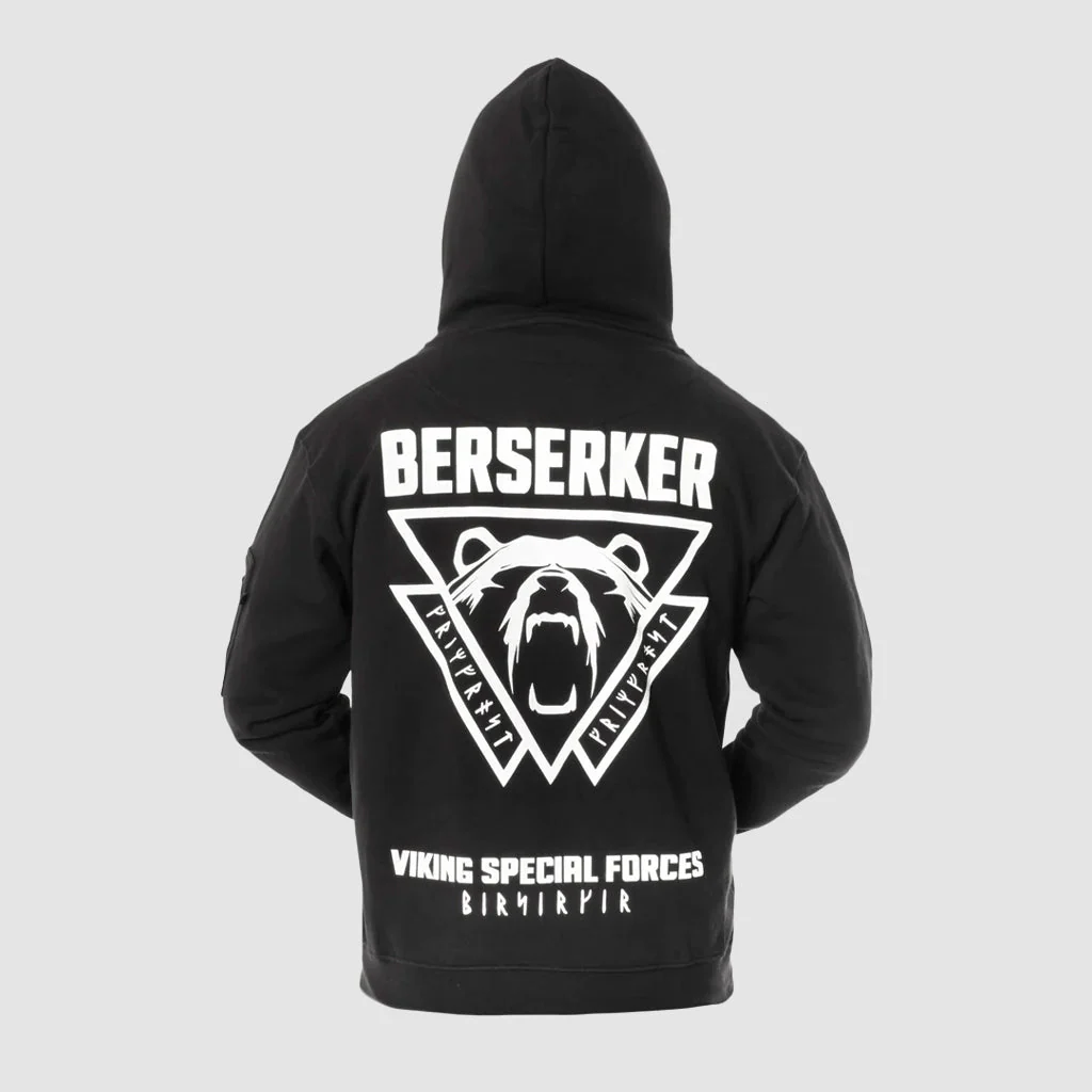 Premium Zip Hoodie, Berserker, Black - Image 3