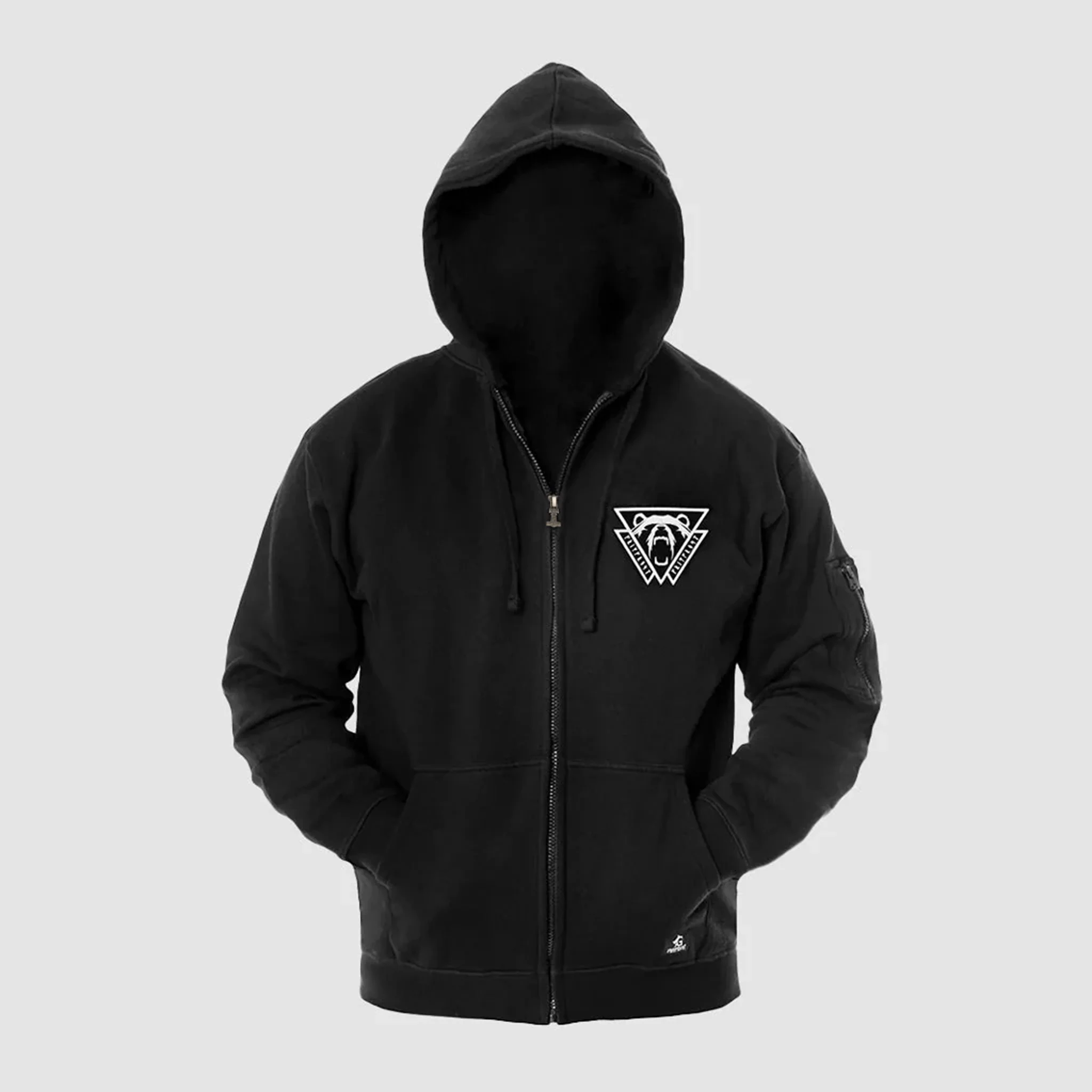Premium Zip Hoodie, Berserker, Black - Image 4