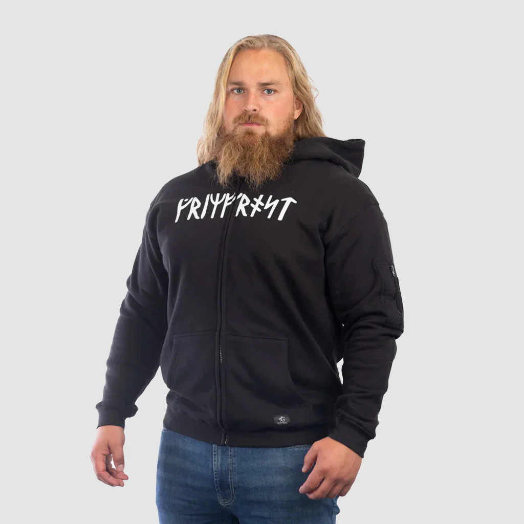 Premium Zip Hoodie, Runestone, Black - Image 2