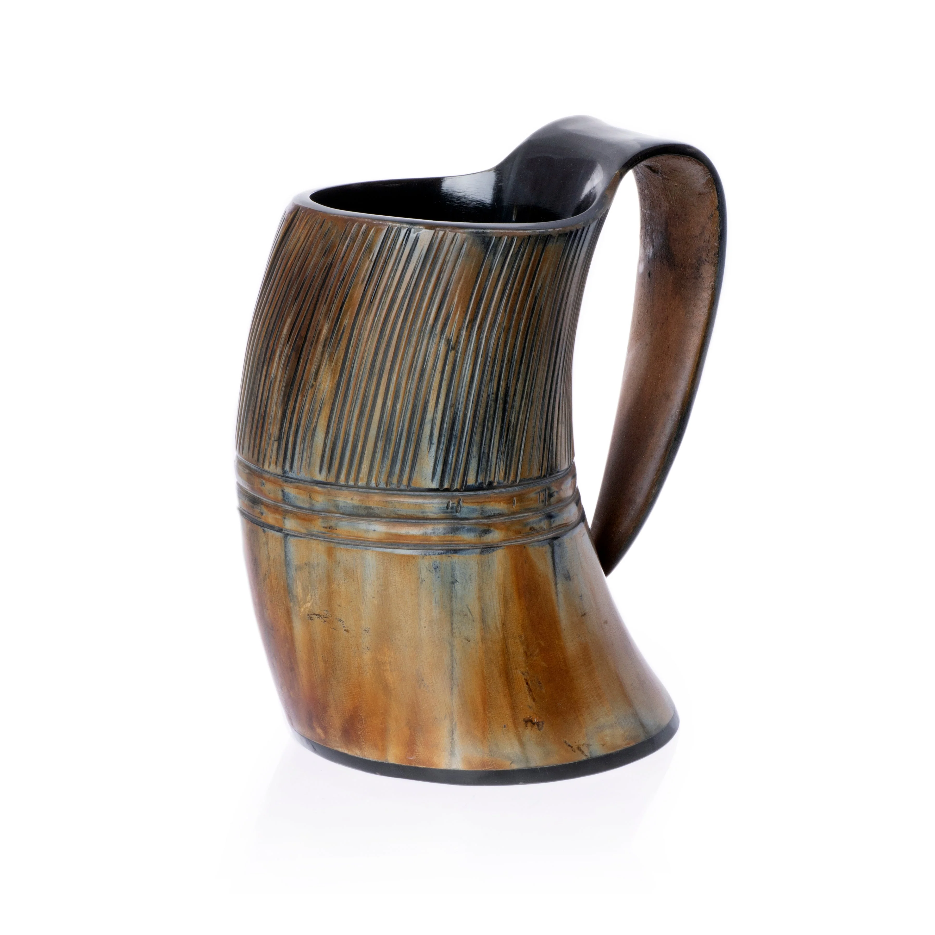 Horn Mug, Carved - Image 2
