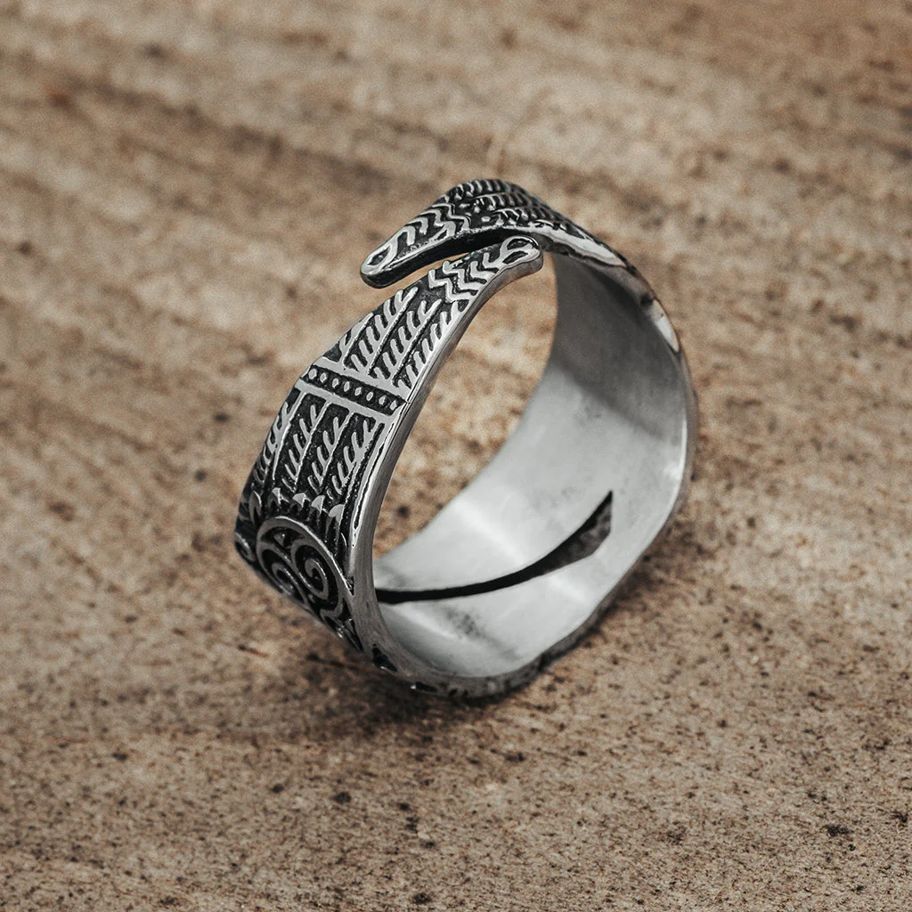 Hugin & Munin Ring, Stainless Steel - Image 3