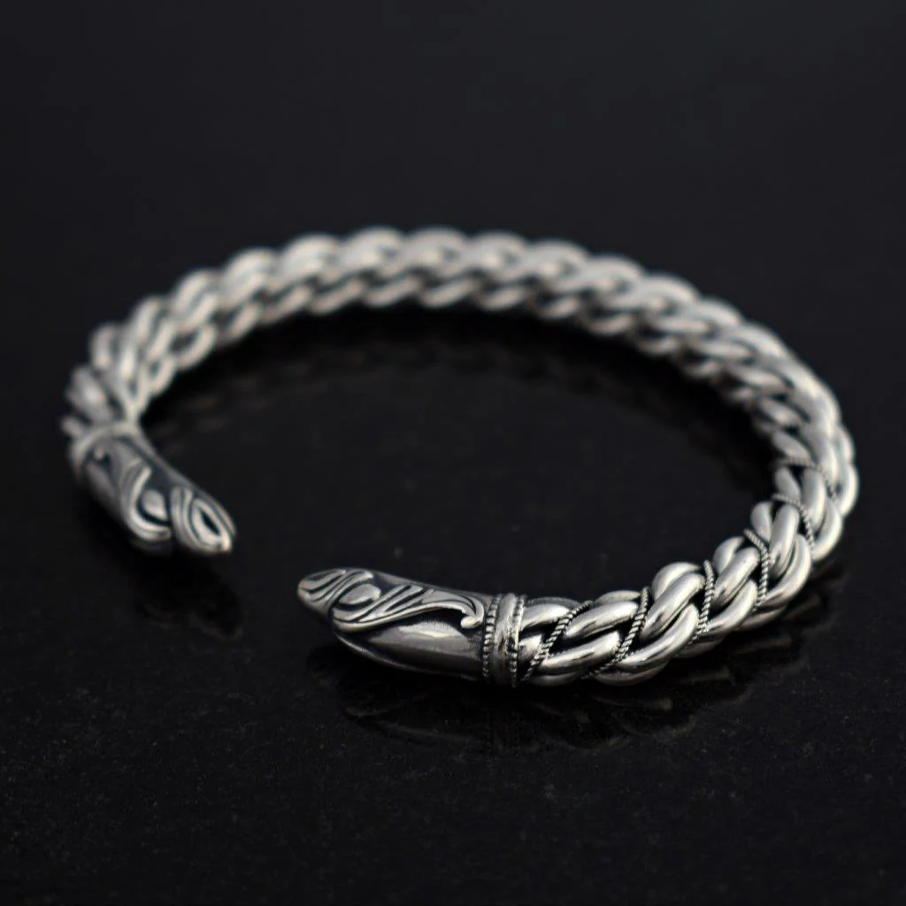 Huginn & Muninn Armring, Silver - Image 2