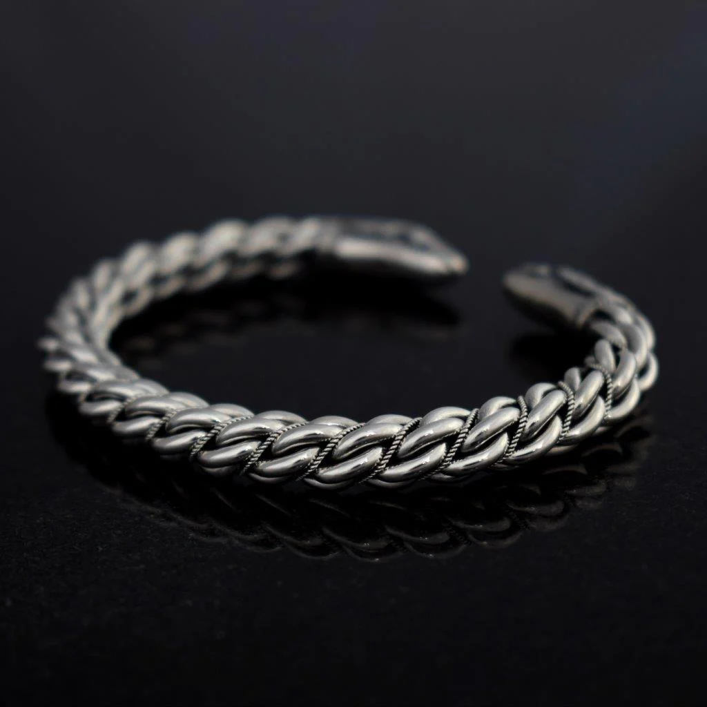 Huginn & Muninn Armring, Silver - Image 3