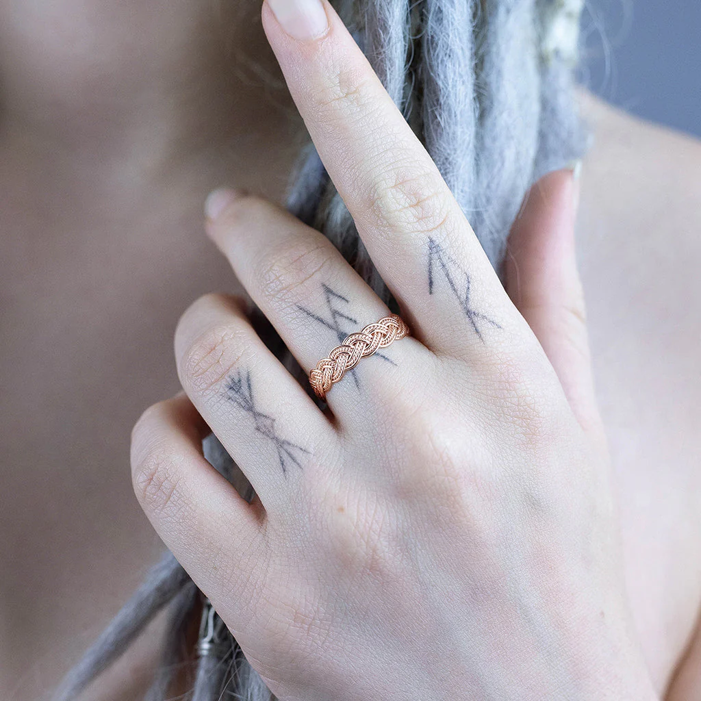 Idun's Weave Ring, Rose Gold - Image 2