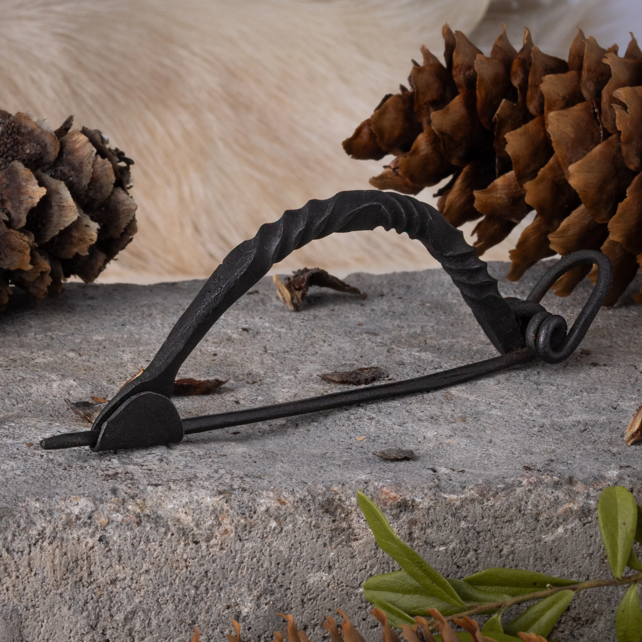 Iron Brooch, Hand-forged