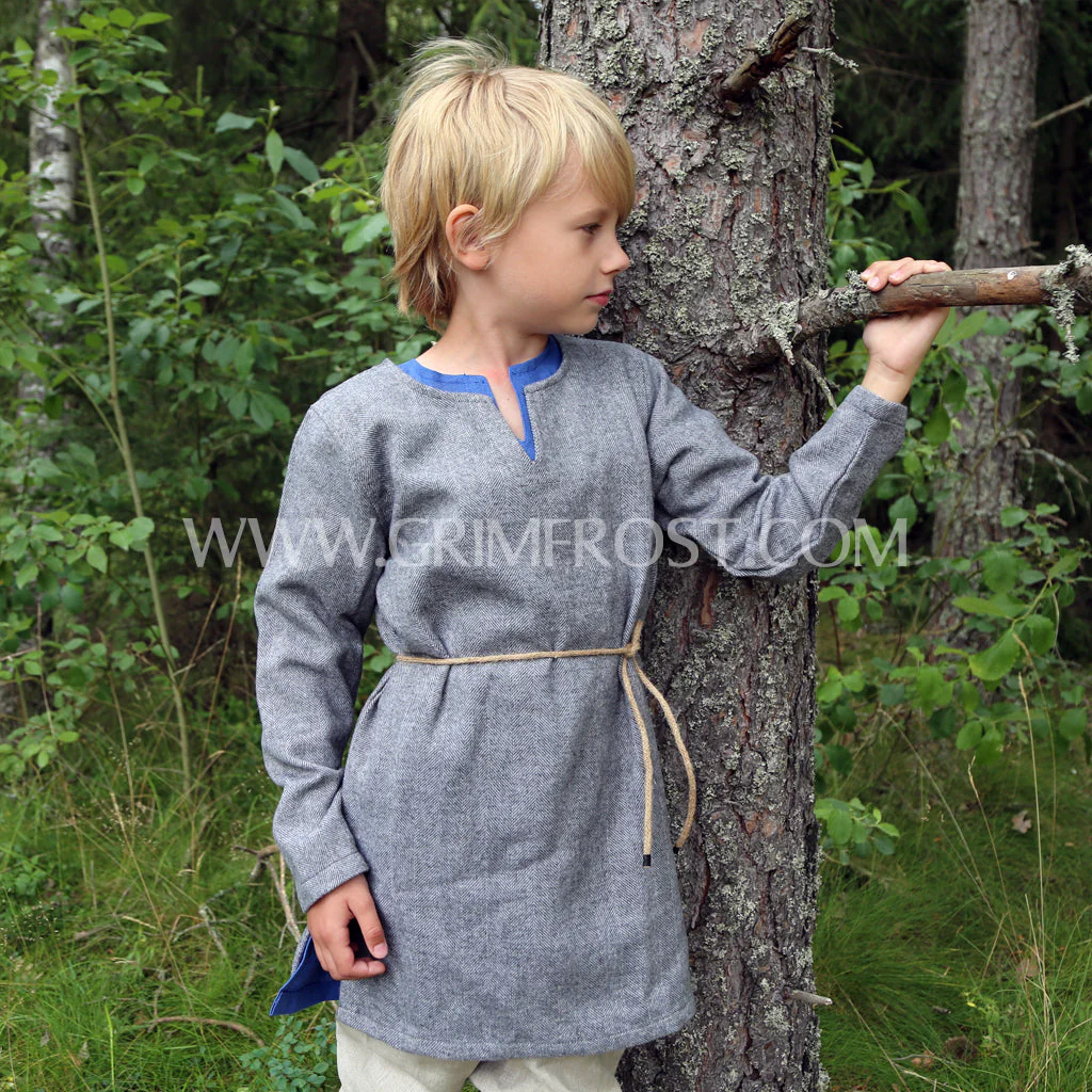 Kids Wool Tunic, Grey - Image 3