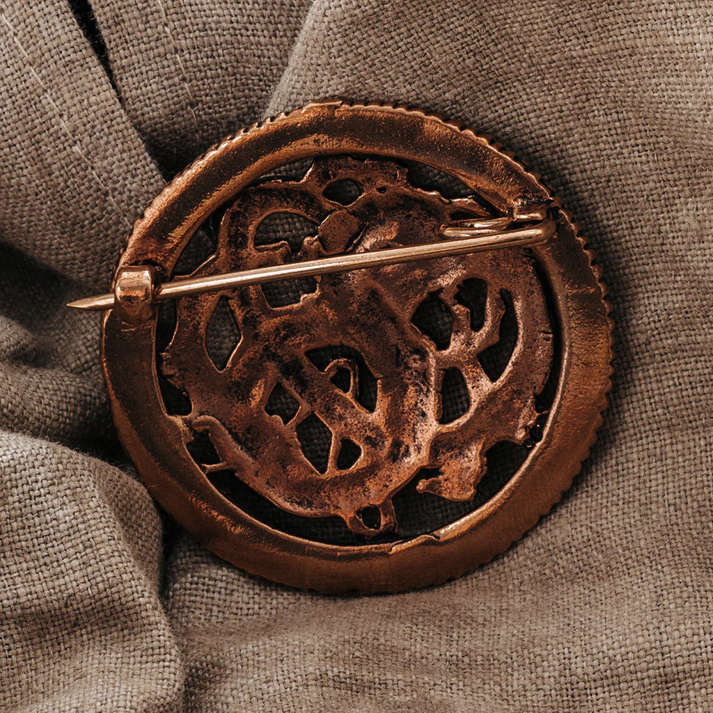 Lindworm Brooch, Bronze - Image 3