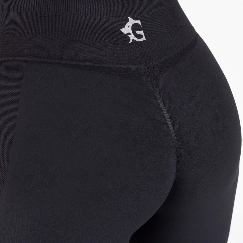 Mesh Stripe Scrunch Leggings, Black - Image 5