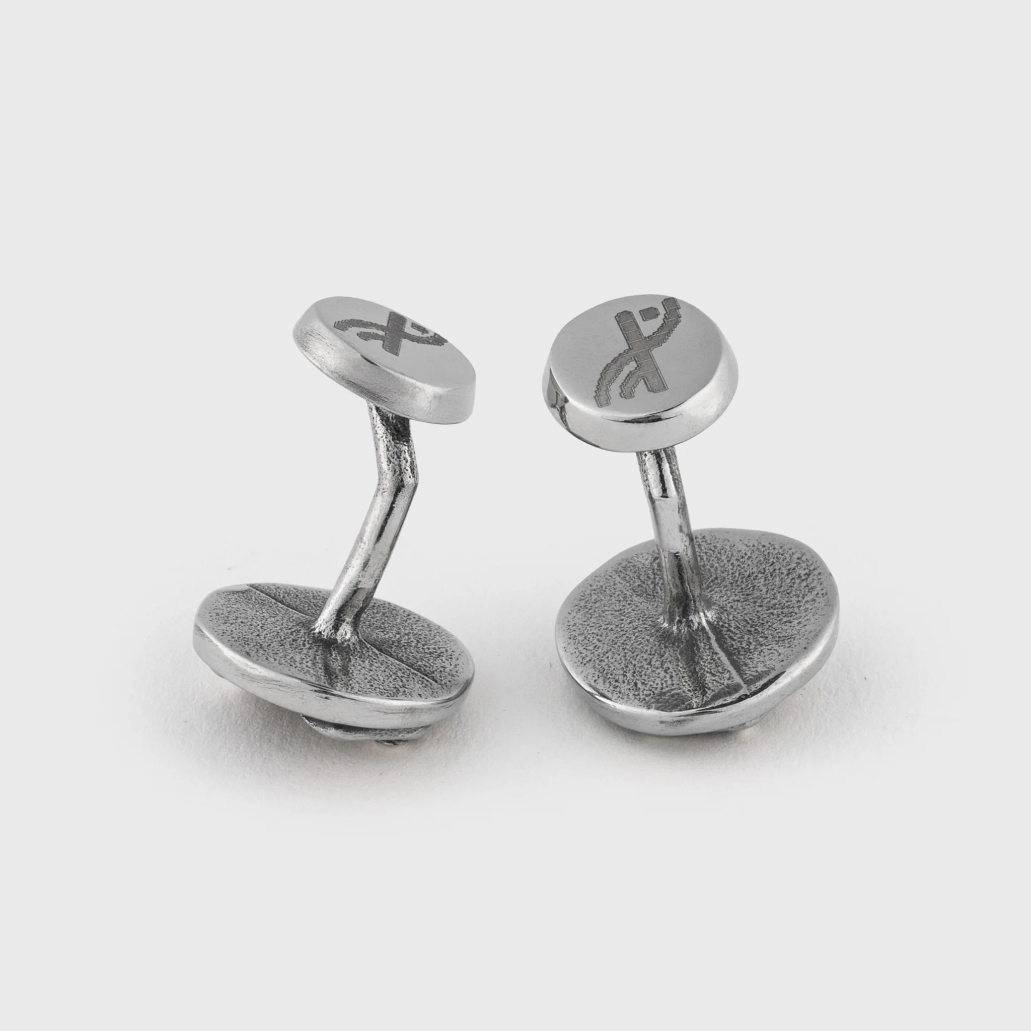 Mjolnir Disc Cufflinks, Stainless Steel - Image 3