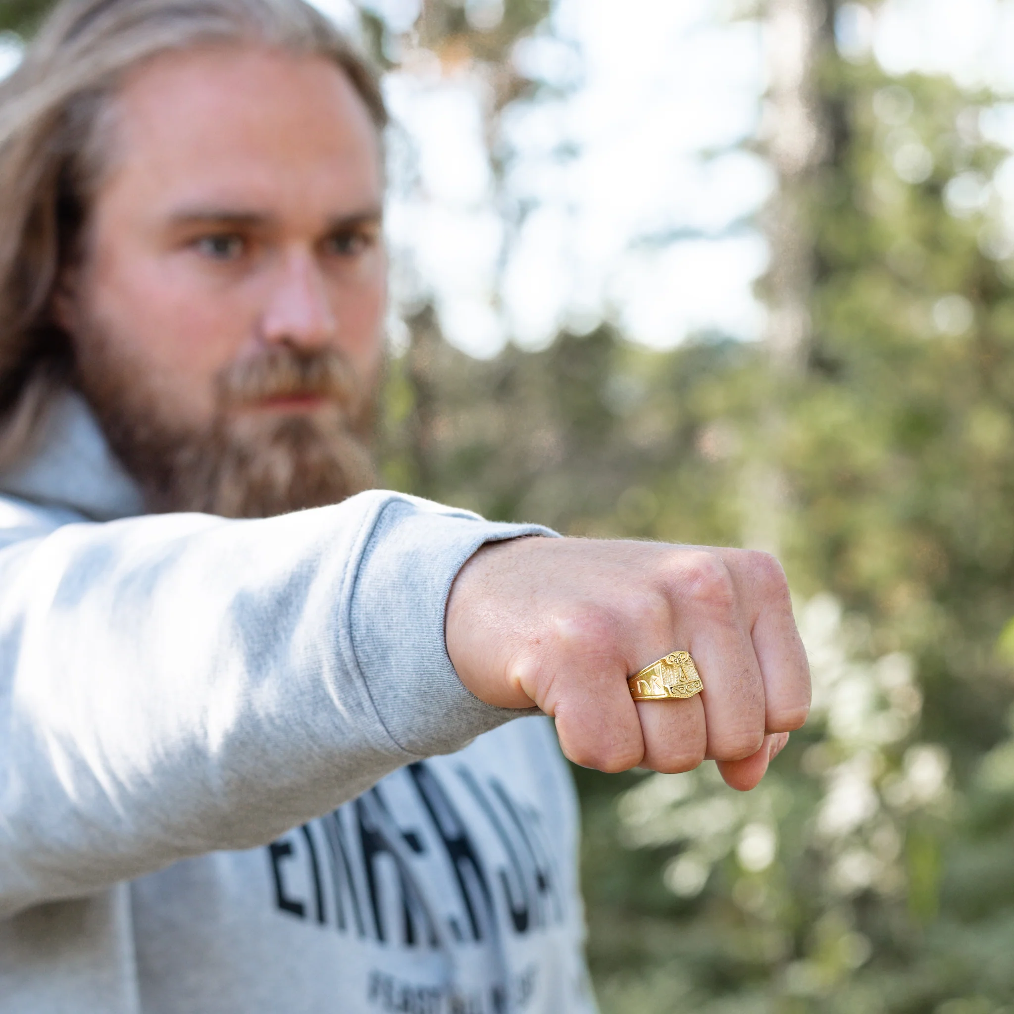 Mjolnir Ring, Gold Plated - Image 4