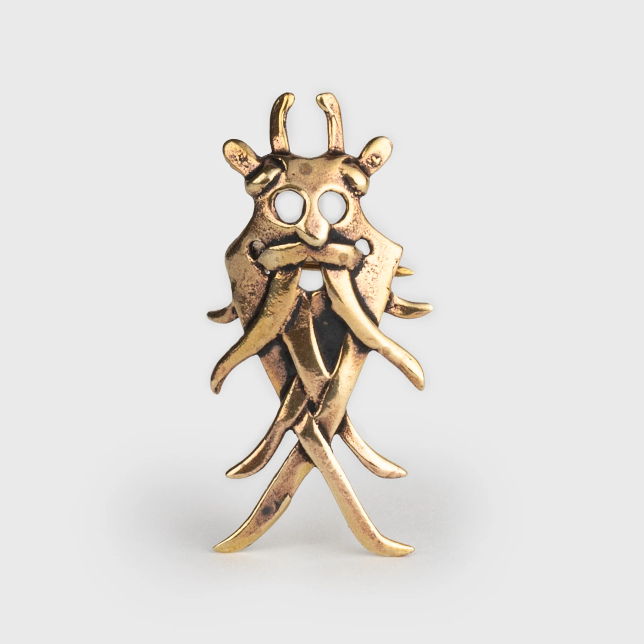 Moesgard Mask Brooch, Bronze - Image 2