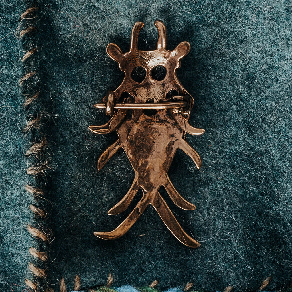 Moesgard Mask Brooch, Bronze - Image 3