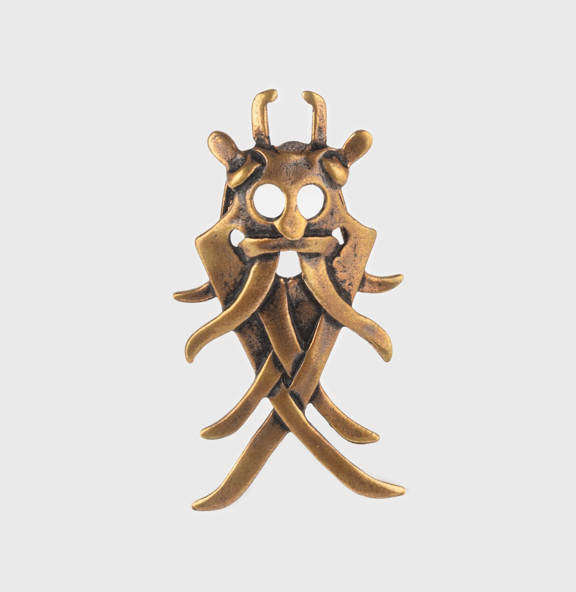 Moesgard Mask Pendant, Bronze - Image 2