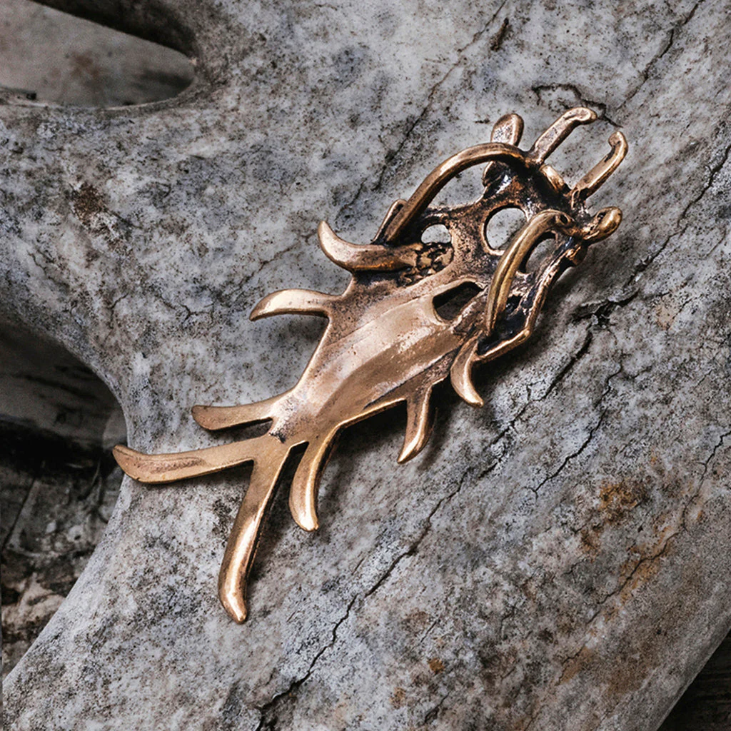 Moesgard Mask Pendant, Bronze - Image 3