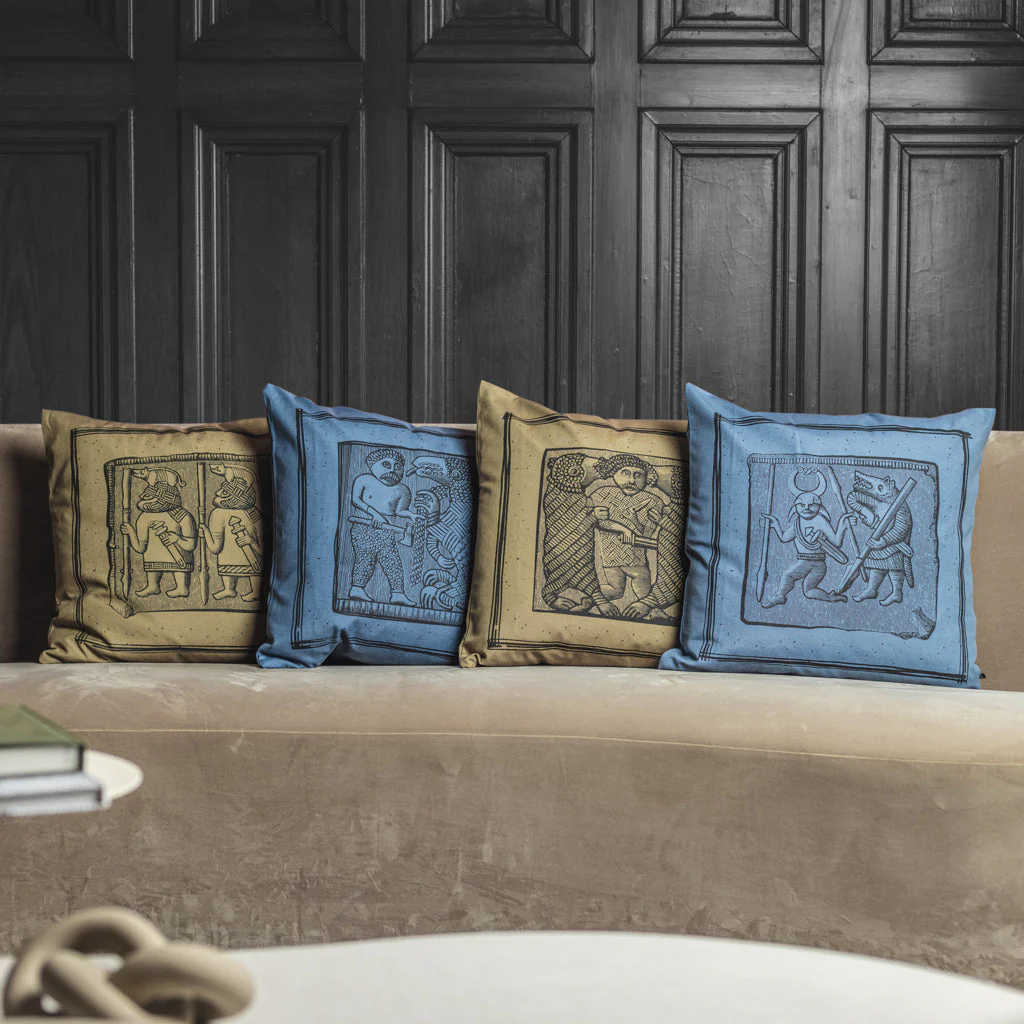 Pillow Cover 1, Torslunda Collection, Blue - Image 5