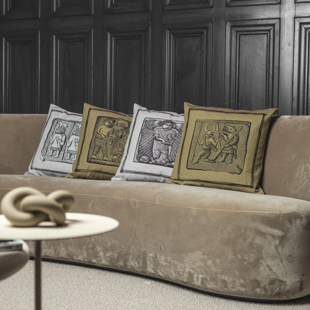Pillow Cover 2, Torslunda Collection, Grey - Image 6