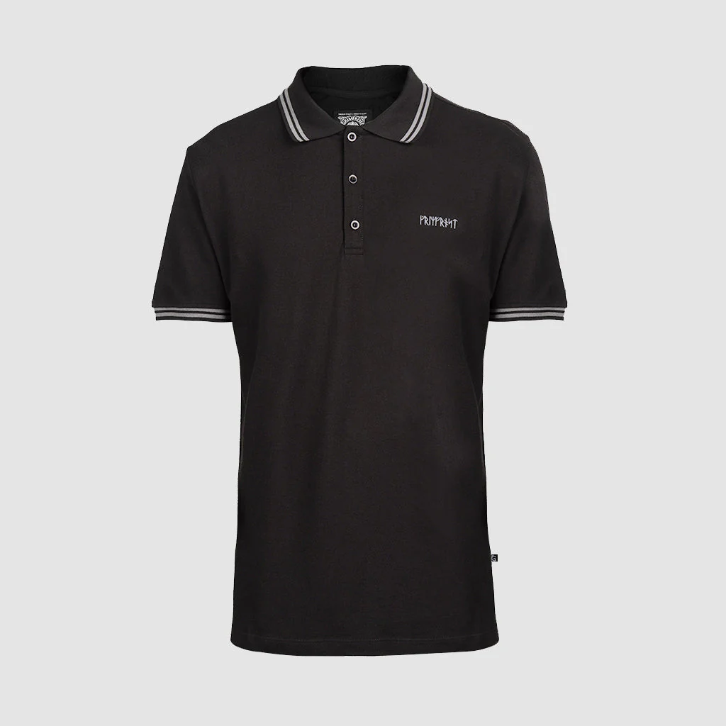 Polo Shirt, Grimfrost Runes, Black - Image 2