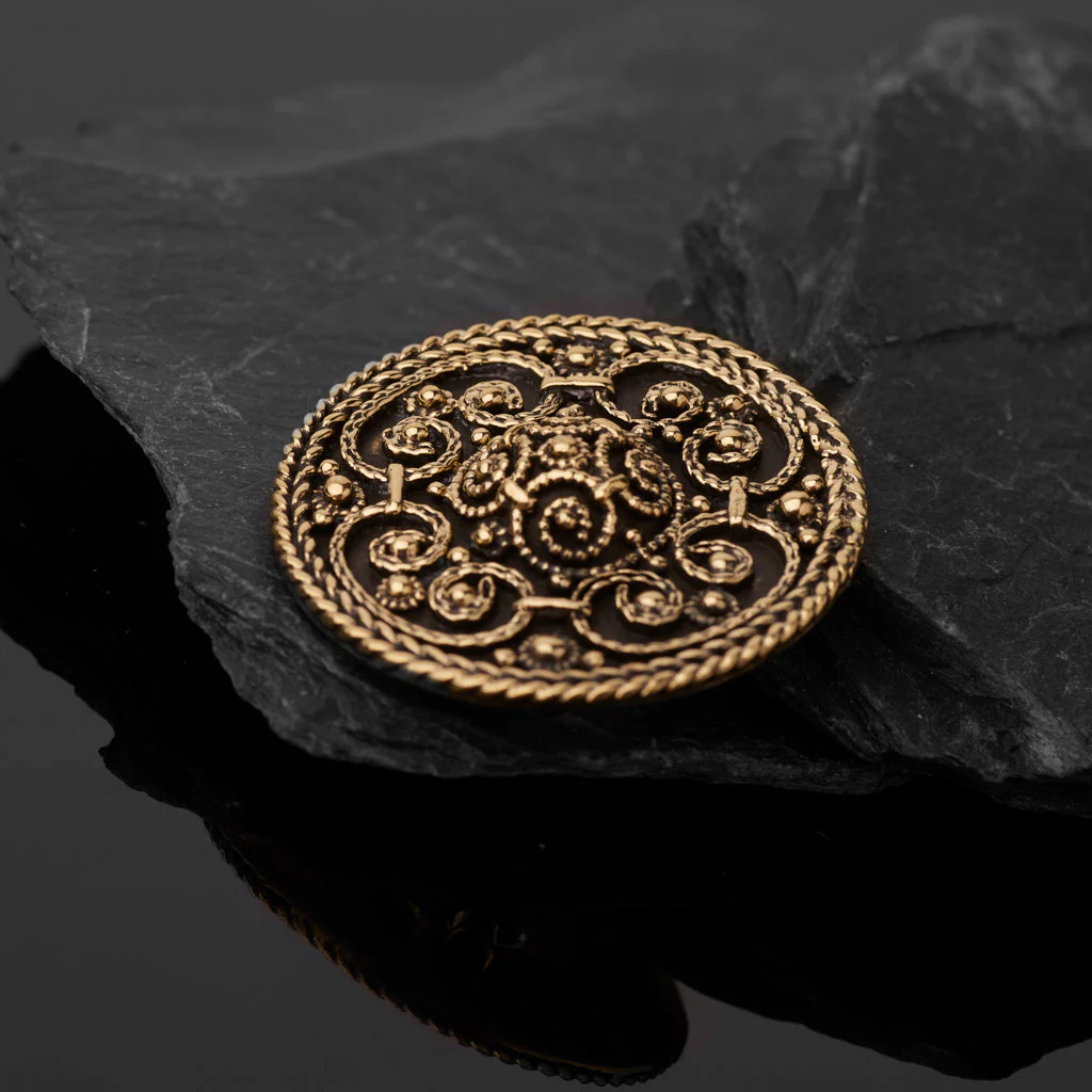 Premium Filigree Brooch, Bronze - Image 2