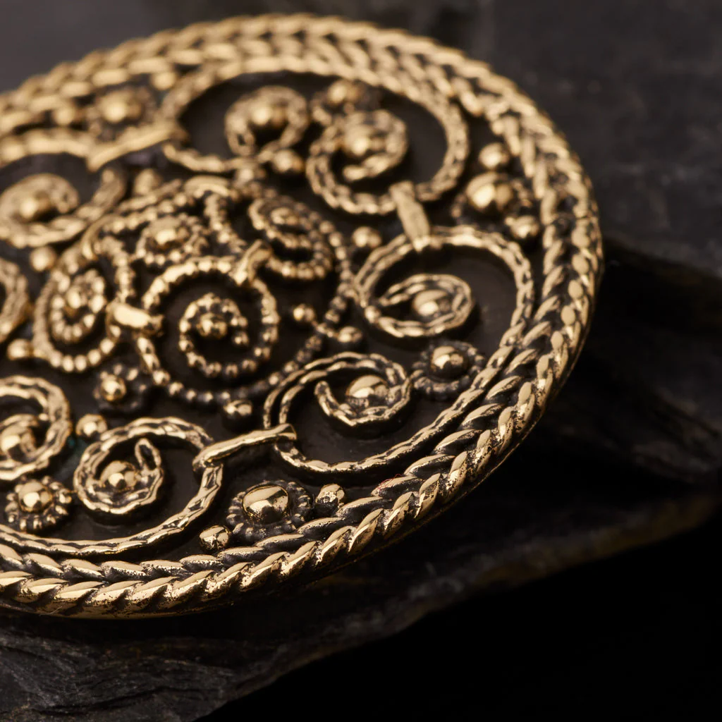Premium Filigree Brooch, Bronze - Image 3