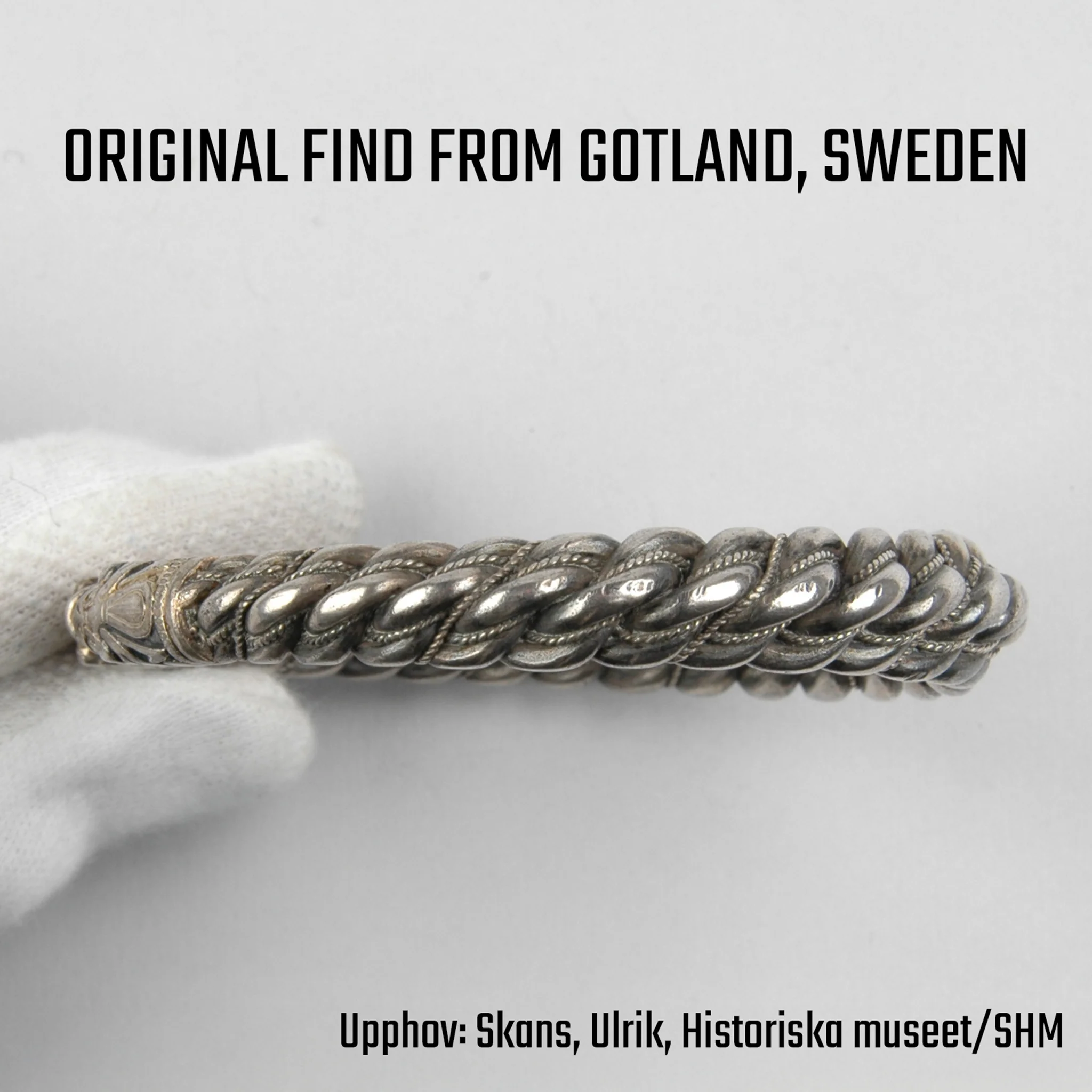 Premium Gotland Armring, Silver - Image 7
