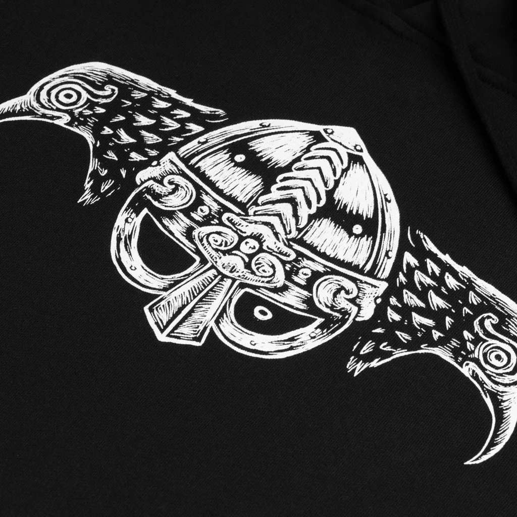 Premium Hoodie, Odin & Ravens, Black - Image 5