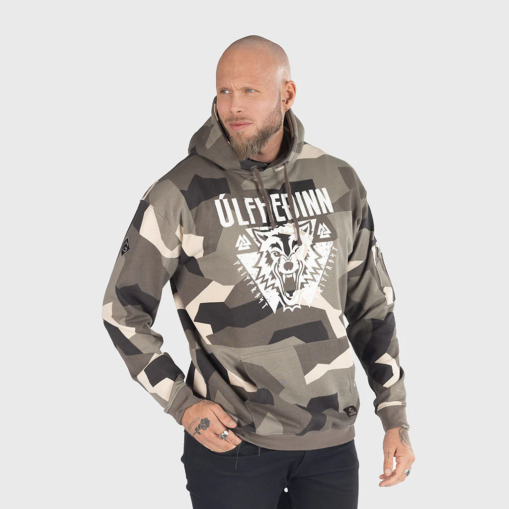 Premium Hoodie, Ulfhedinn, M90 Brown Camo - Image 3