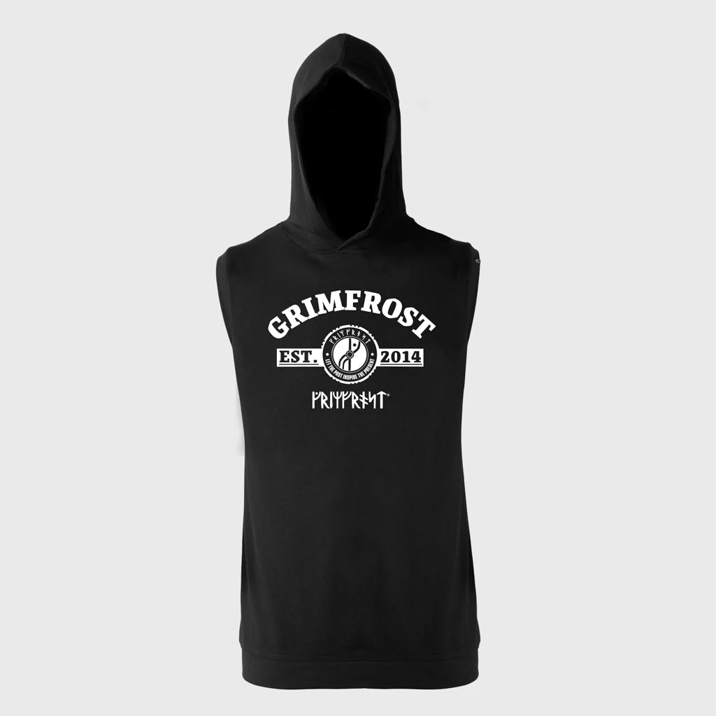 Premium Sleeveless Hoodie, Est. 2014, Black - Image 5