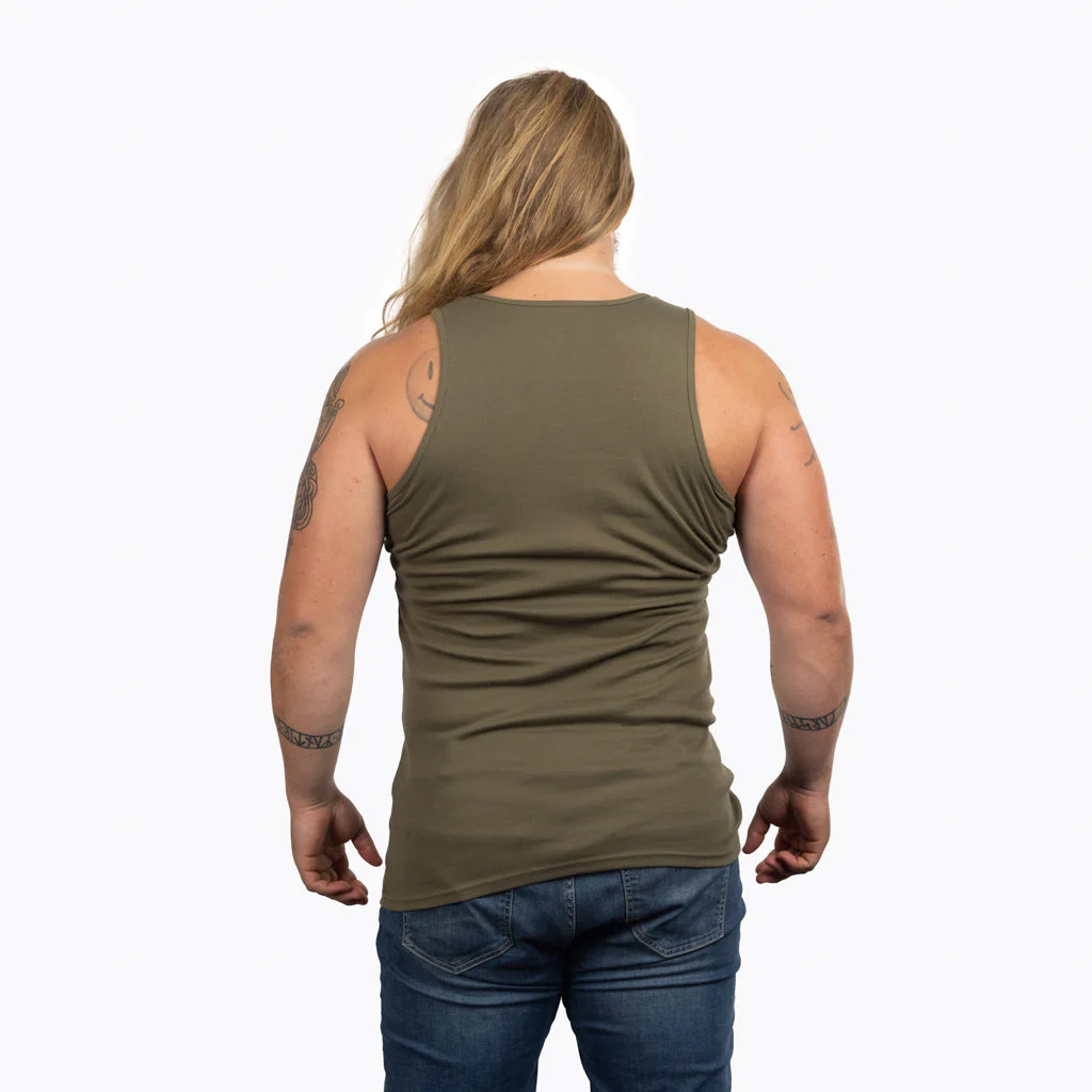 Premium Tank Top, Clan Helmet, Green - Image 2