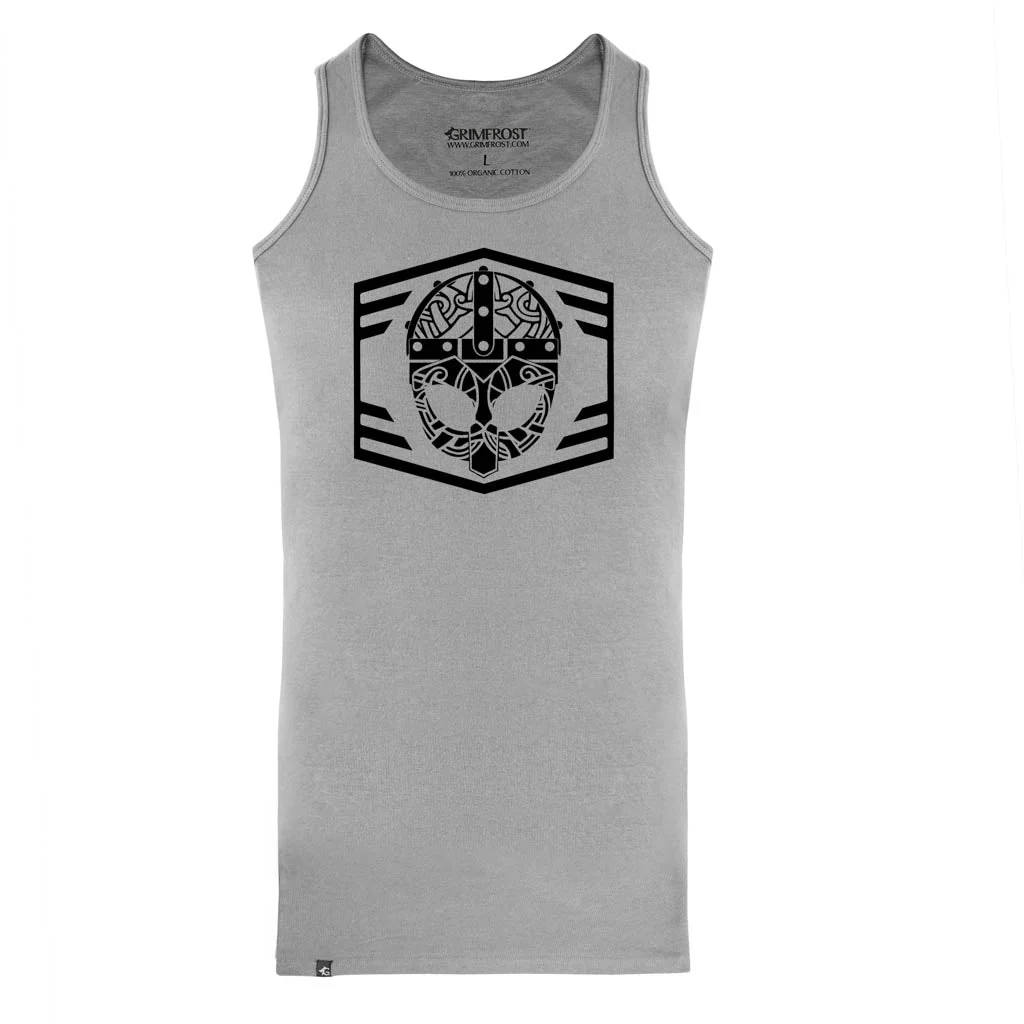 Premium Tank Top, Clan Helmet, Grey - Image 3
