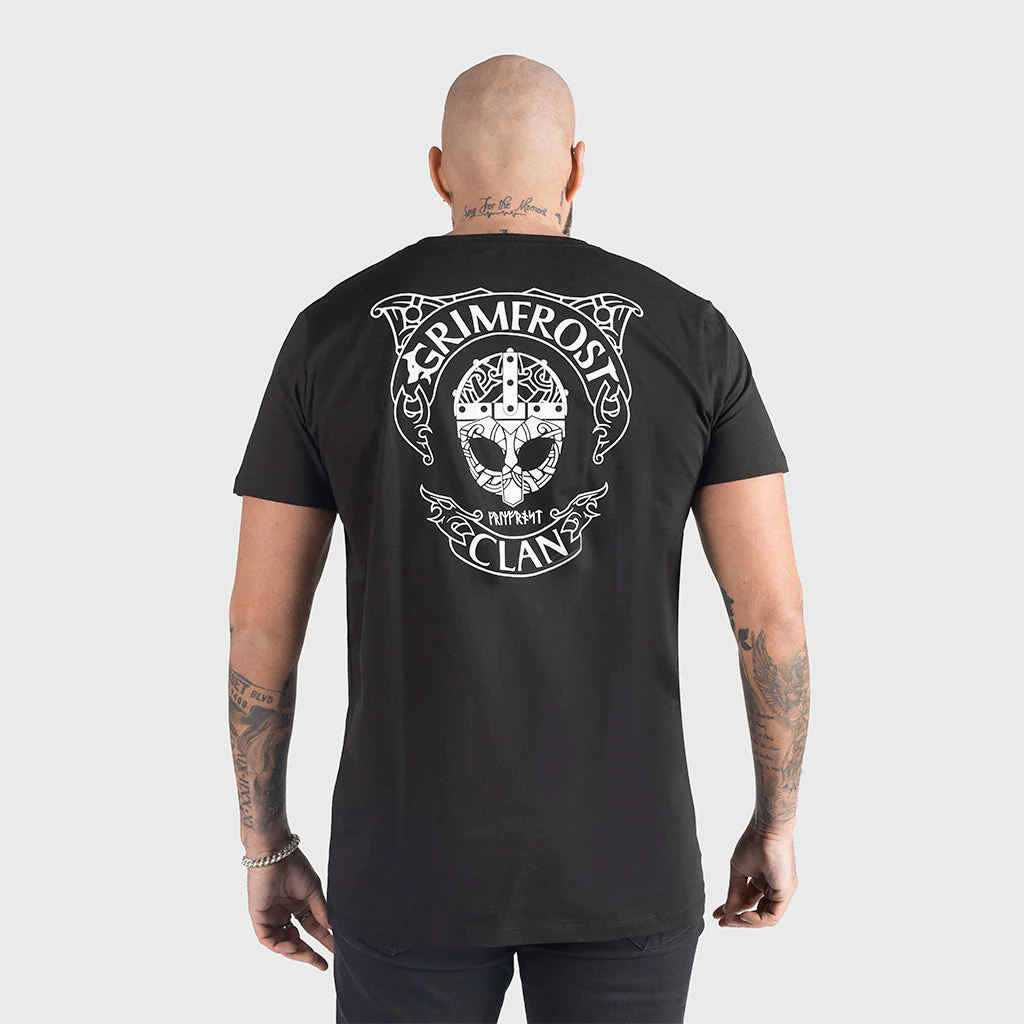 Premium T-shirt, Grimfrost Clan Mask, Black - Image 2