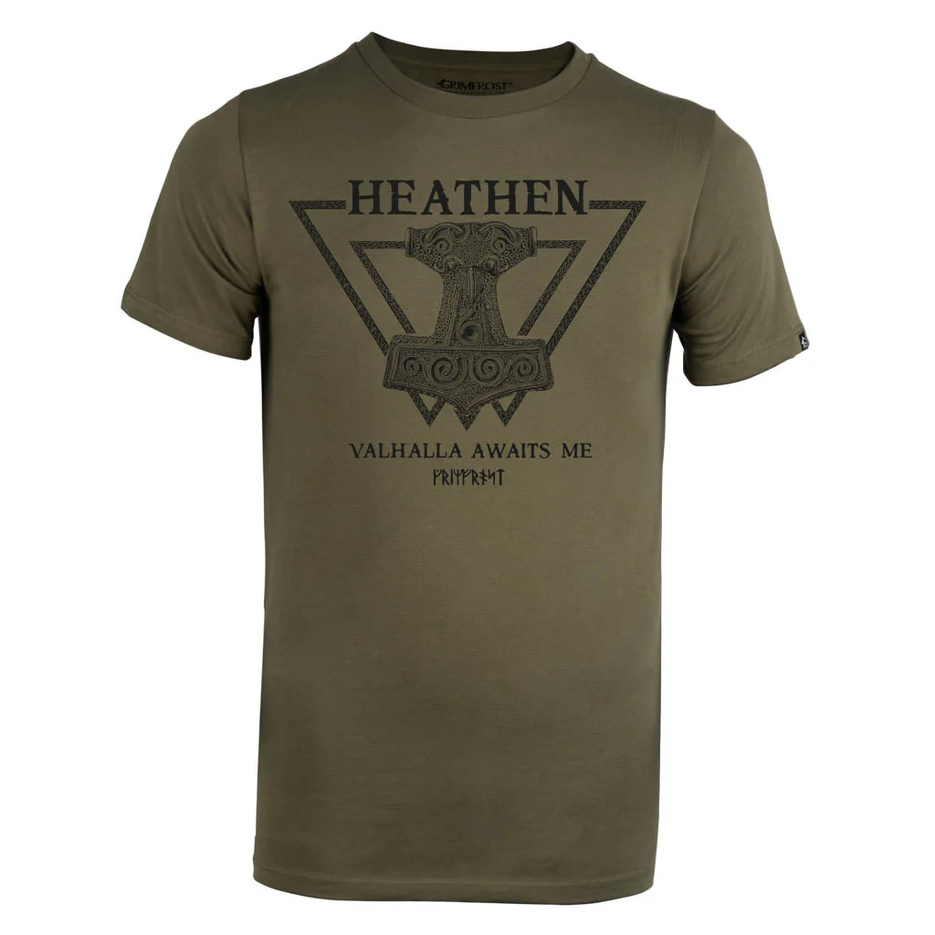 Premium T-shirt, Heathen, Green - Image 2